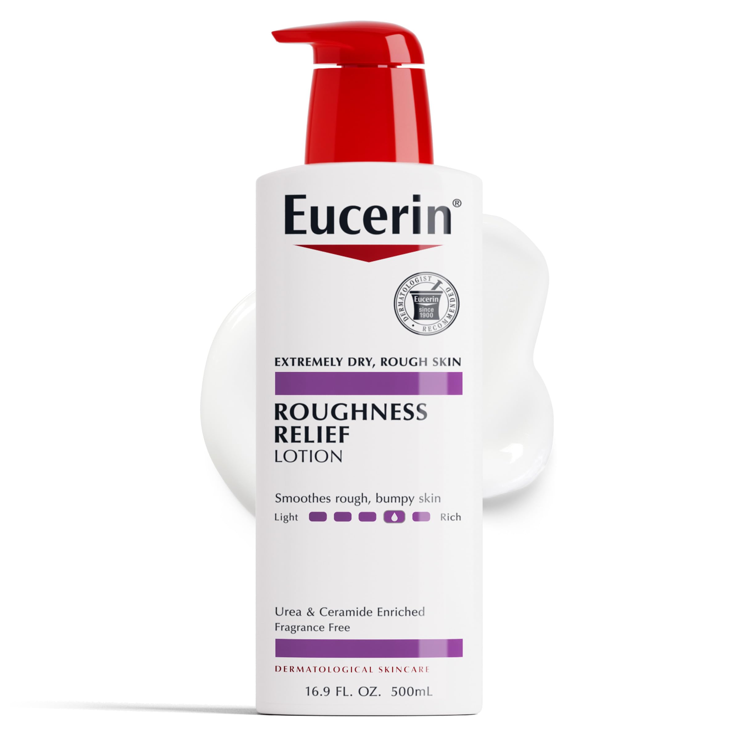 لوسیون Eucerin Roughness Relief - برای پوست بسیار خشک و خشک، تراکم کننده کامل بدن ۱۶.۹ اونس (۴۹۳ میلی لیتر)، بطری پمپ ۱۶.۹ اونس (۴۹۳ میلی لیتر) (بسته‌بندی یک عدد)