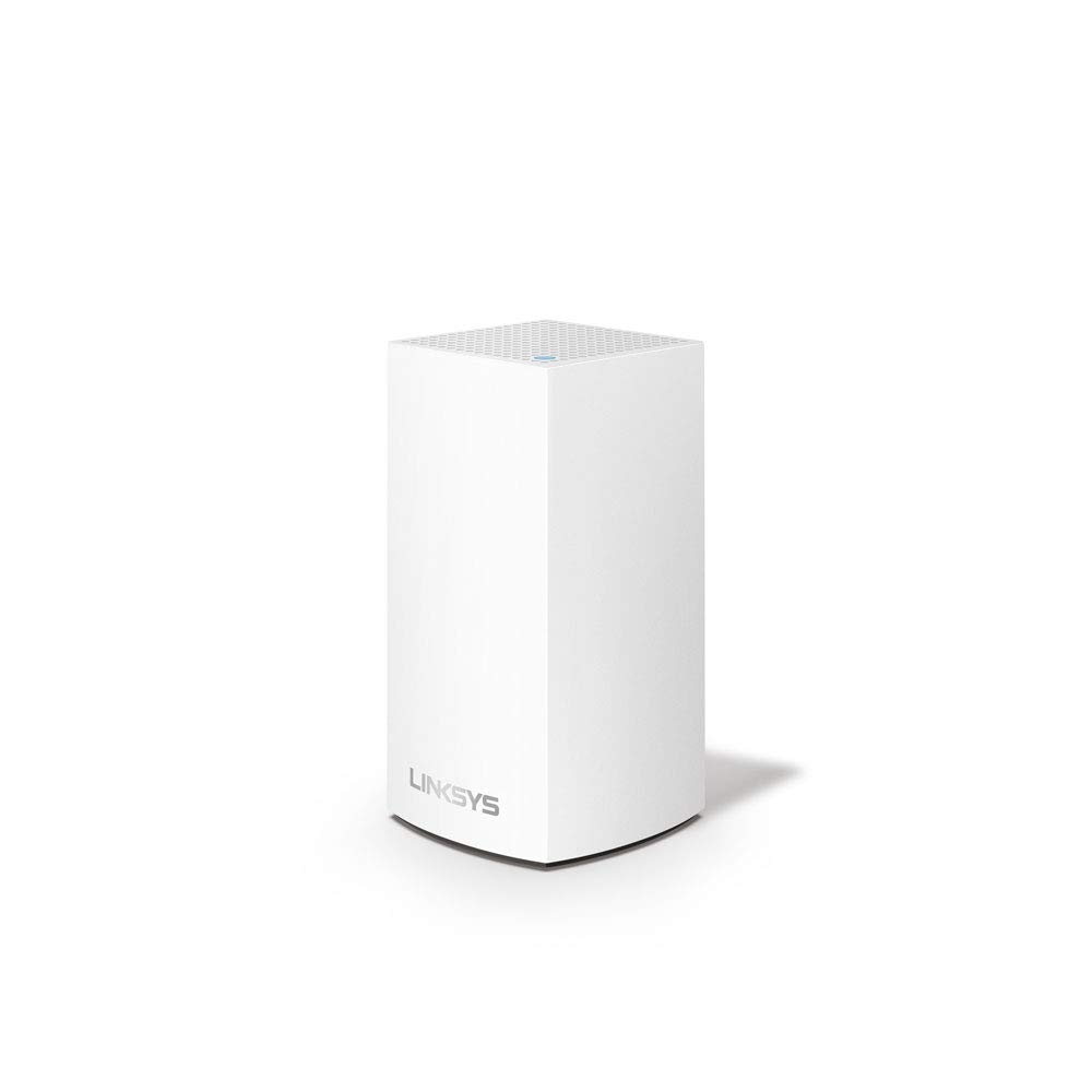Linksys VLP0101 Velop سیستم WiFi Mesh خانگی کامل. روتر WiFi AC1200 / تقویت کننده WiFi برای پوشش بی‌درنگ تا ۱,۵۰۰ فوت مربع، کنترل والدین، ۱ عدد، رنگ سفید، VLP0101 UK