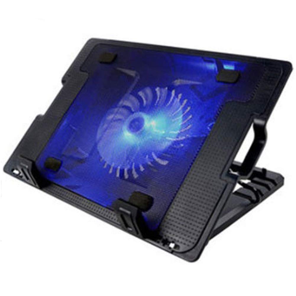 پد خنک‌کننده لپ‌تاپ با دو پورت USB آبی و استند MacBook Pro 9in-17in Powered Silent، با قابلیت بازی، همراه با فن 140 میلی‌متری