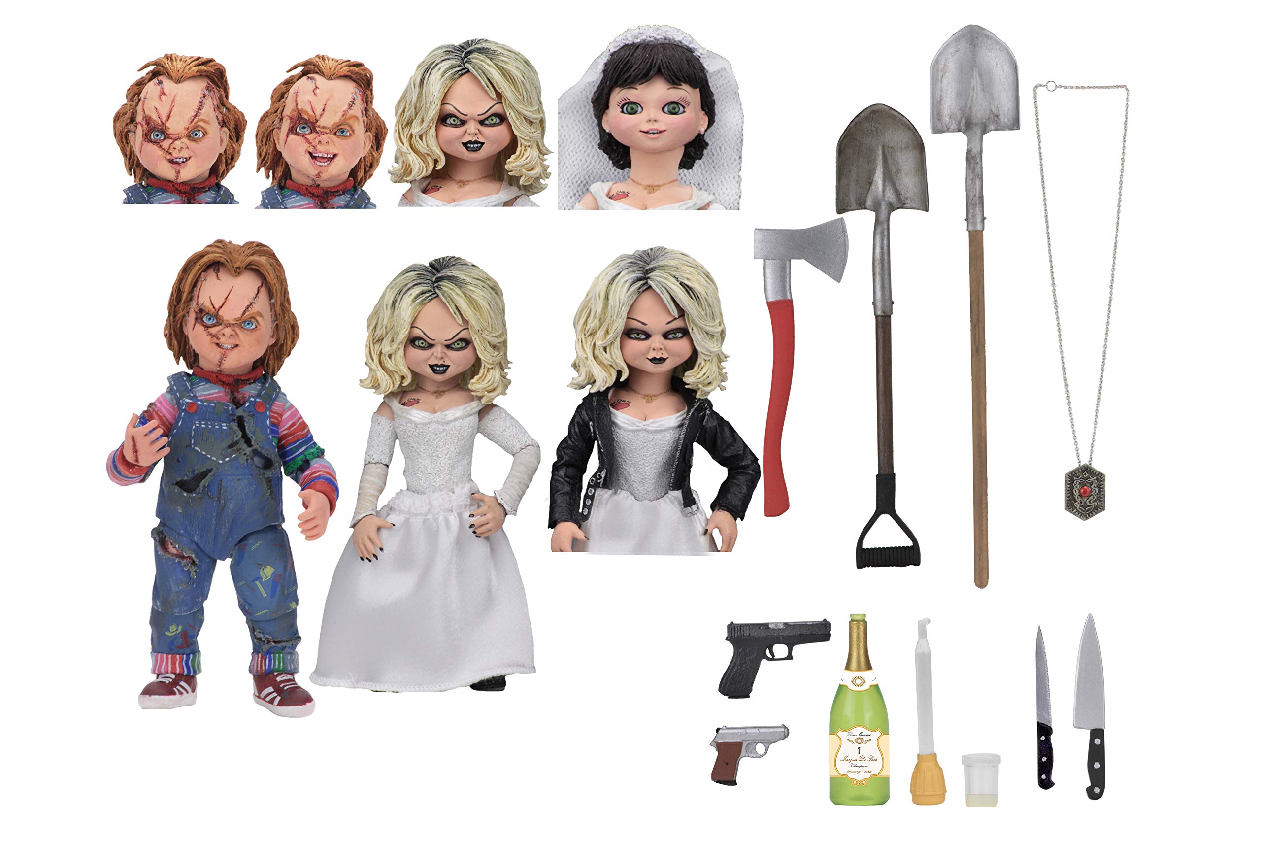 Figures Action به مقیاس 7 اینچ - Chucky و Tiffany نهایی 2 بسته