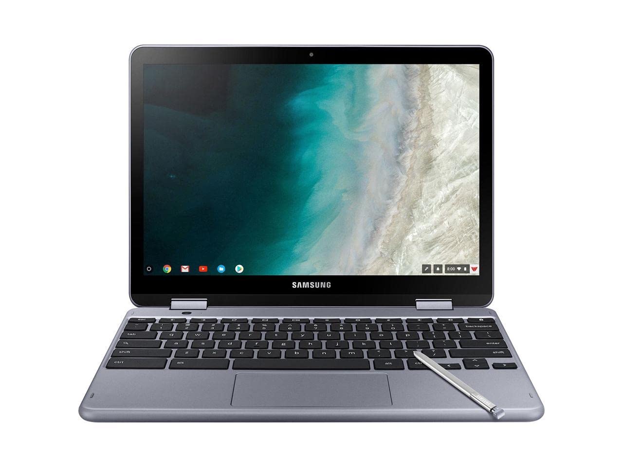 سامسونگ Chromebook Plus V2، 2 در 1، 4 گیگابایت رم، 32 گیگابایت eMMC، دوربین 13 مگاپیکسل، سیستم عامل Chrome، 12.2 اینچ، نسبت تصویر 16 به 10، رنگ نقره ای پنهان (XE521QAB-K01US)
