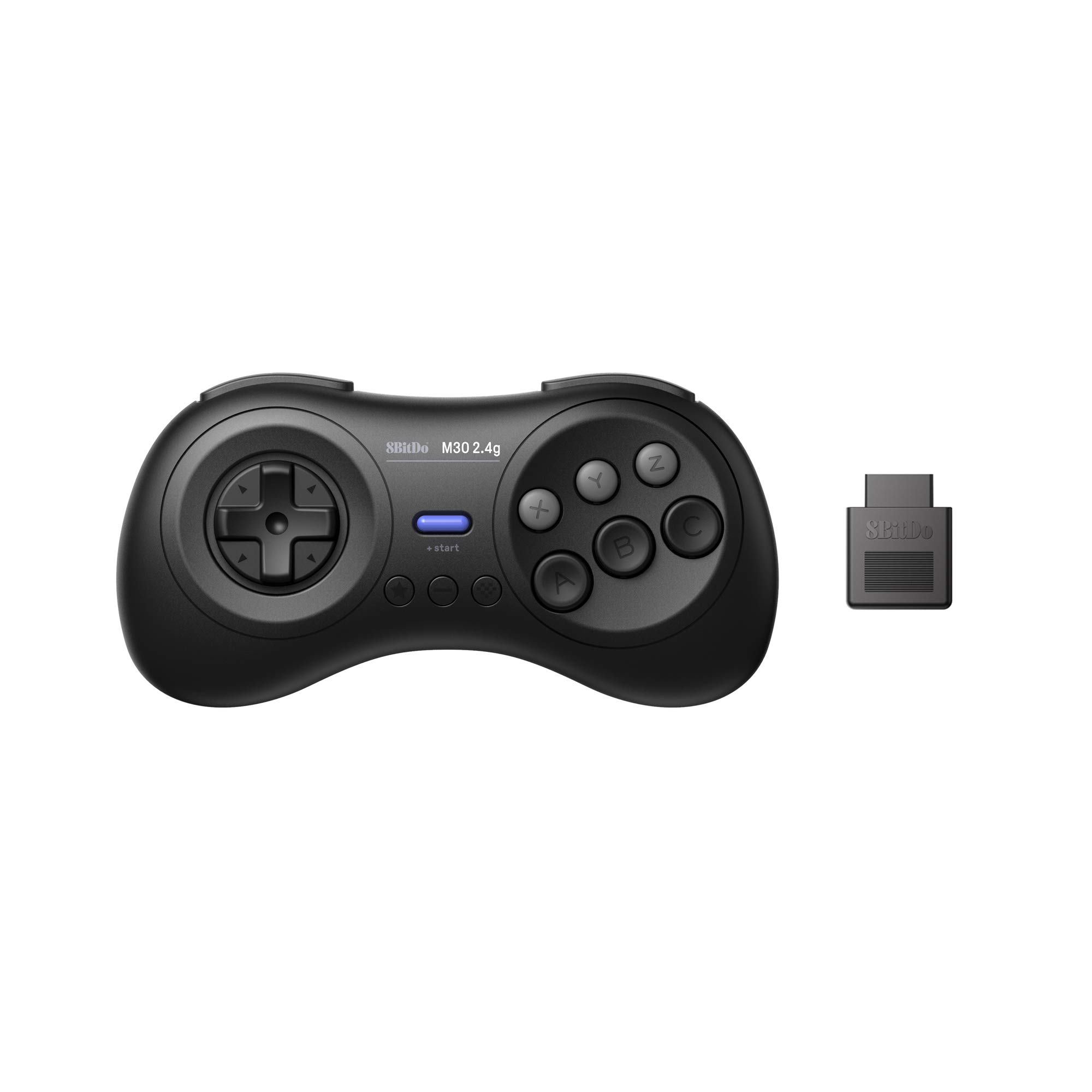 8Bitdo M30 2.4G گیم‌پد بی‌سیم برای سیگا Mega Drive/Genesis اصلی - سیاه (بازی‌های الکترونیکی)