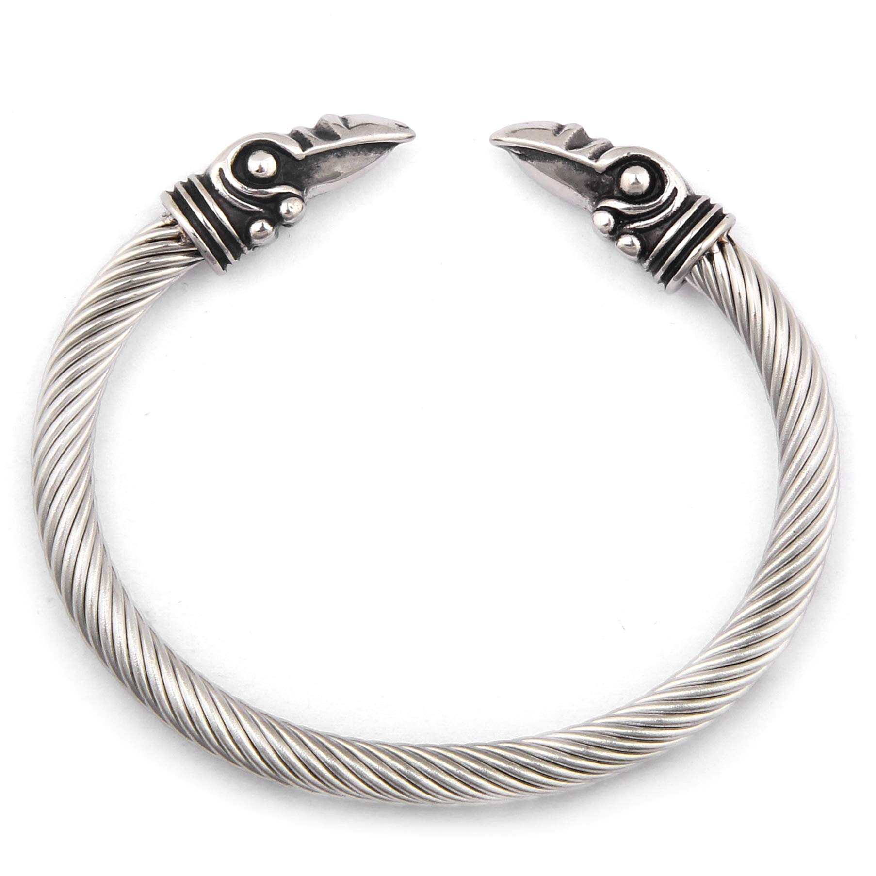ترجمه محصول: دستبند Bavipower Vikings Raven Crow، جواهرات Raven ، کاوپلی Viking Arm Rings برای مردان و زنان، جواهرات نورس سالاری جالب