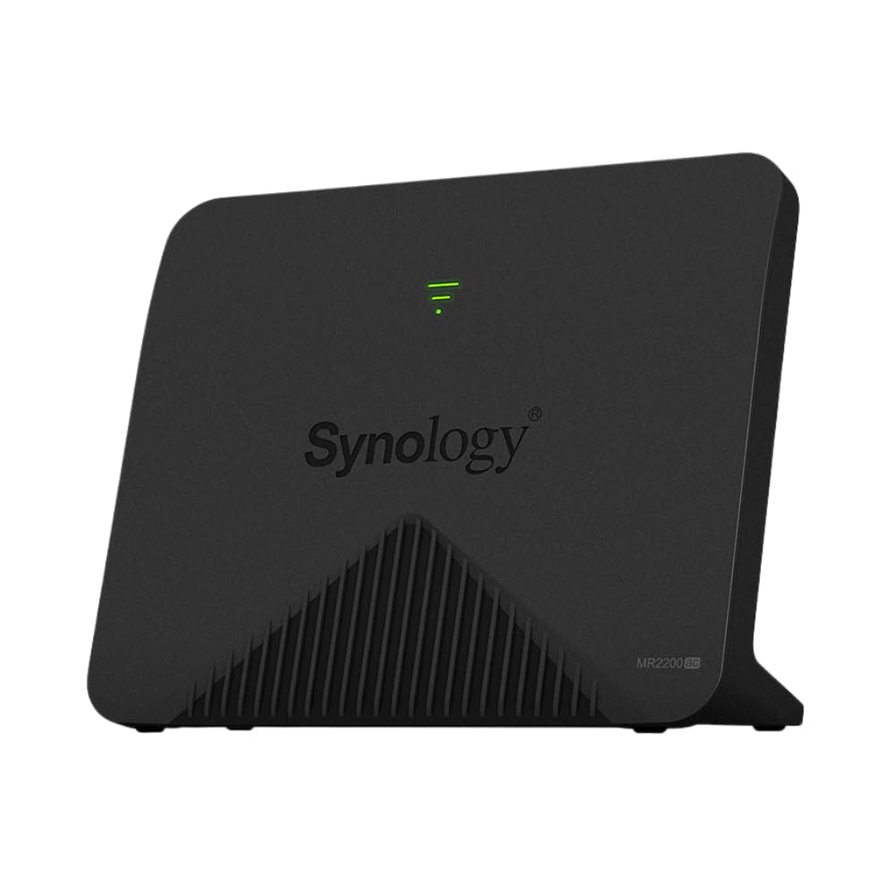 مسیریاب بی‌سیم Synology MR2200AC با اتصال گیگابیت اترنت دو بانده (2.4 گیگاهرتز / 5 گیگاهرتز) رنگ مشکی