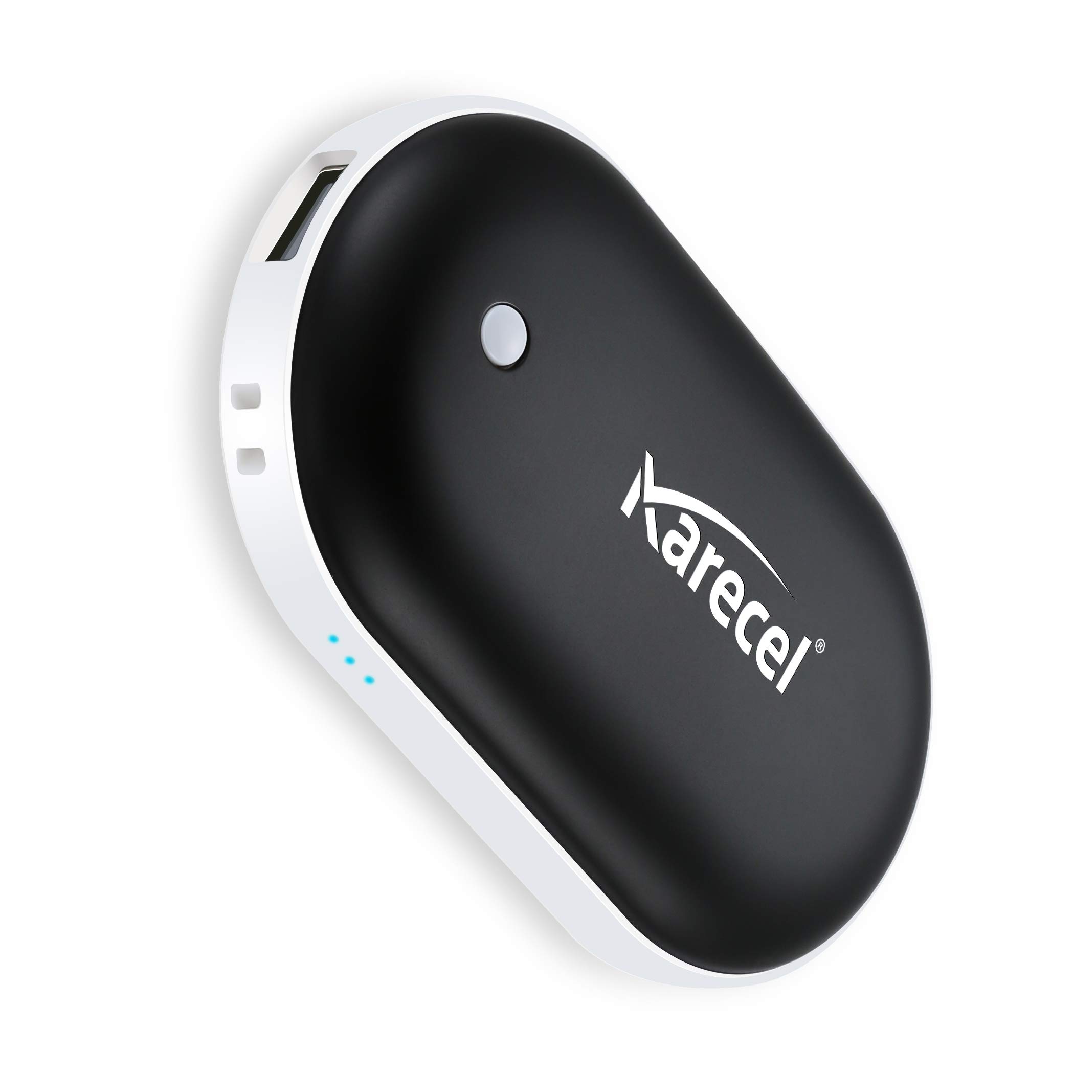 دستگرم‌کننده دستی قابل شارژ KARECEL، گرم‌کننده دستی برقی قابل استفاده مجدد 5200mAh، گرم‌کننده جیبی قابل حمل USB، باتری داغ دستی، گرم‌کننده دست‌ها، هدیه‌ی سرد زمستانی برای مردان و زنان برای کمپینگ، اسکی ورزشی در فضای باز