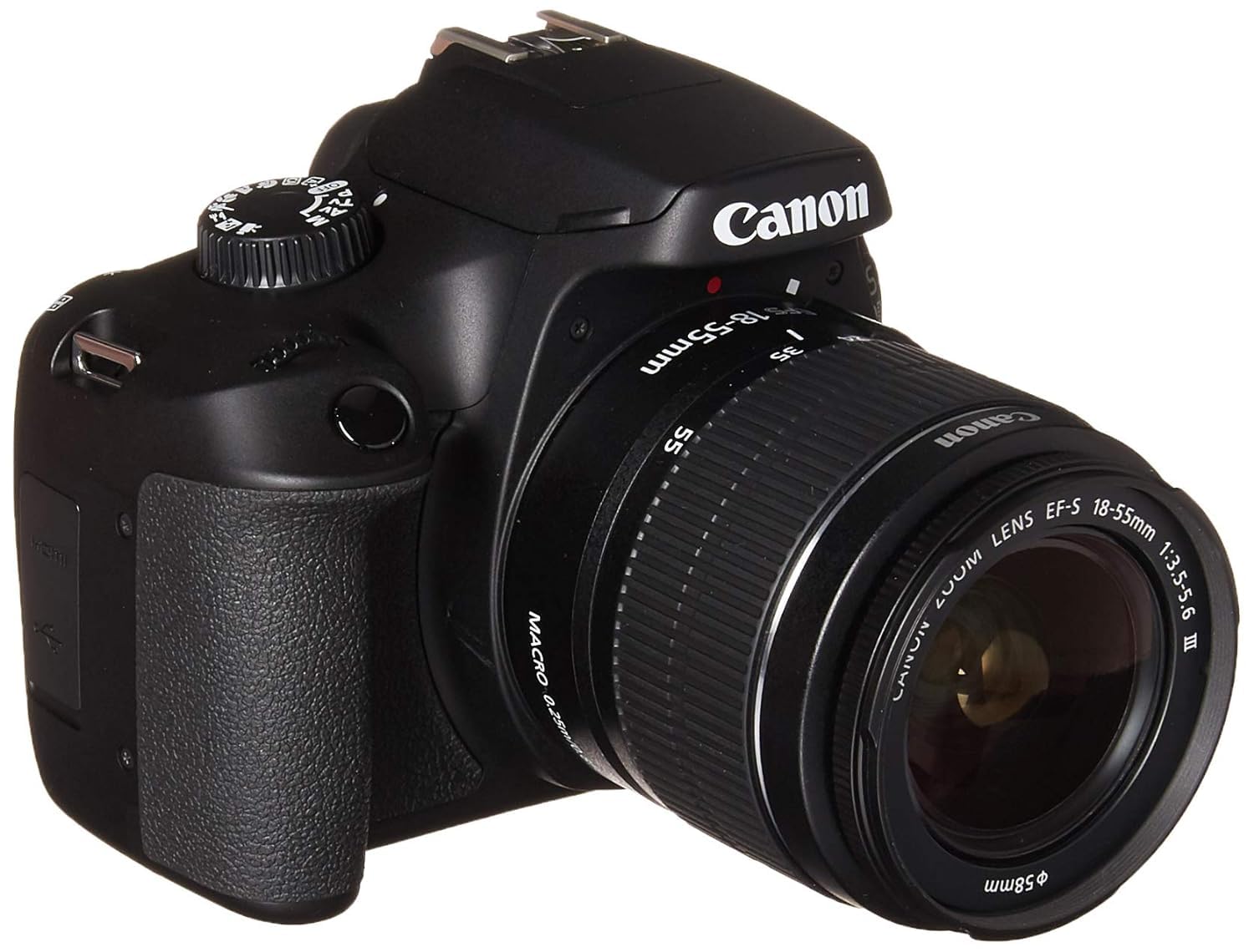 دوربین دیجیتال حرفه ای Canon EOS 4000D با لنز EF-S 18-55 میلی‌متر f/3.5-5.6 III