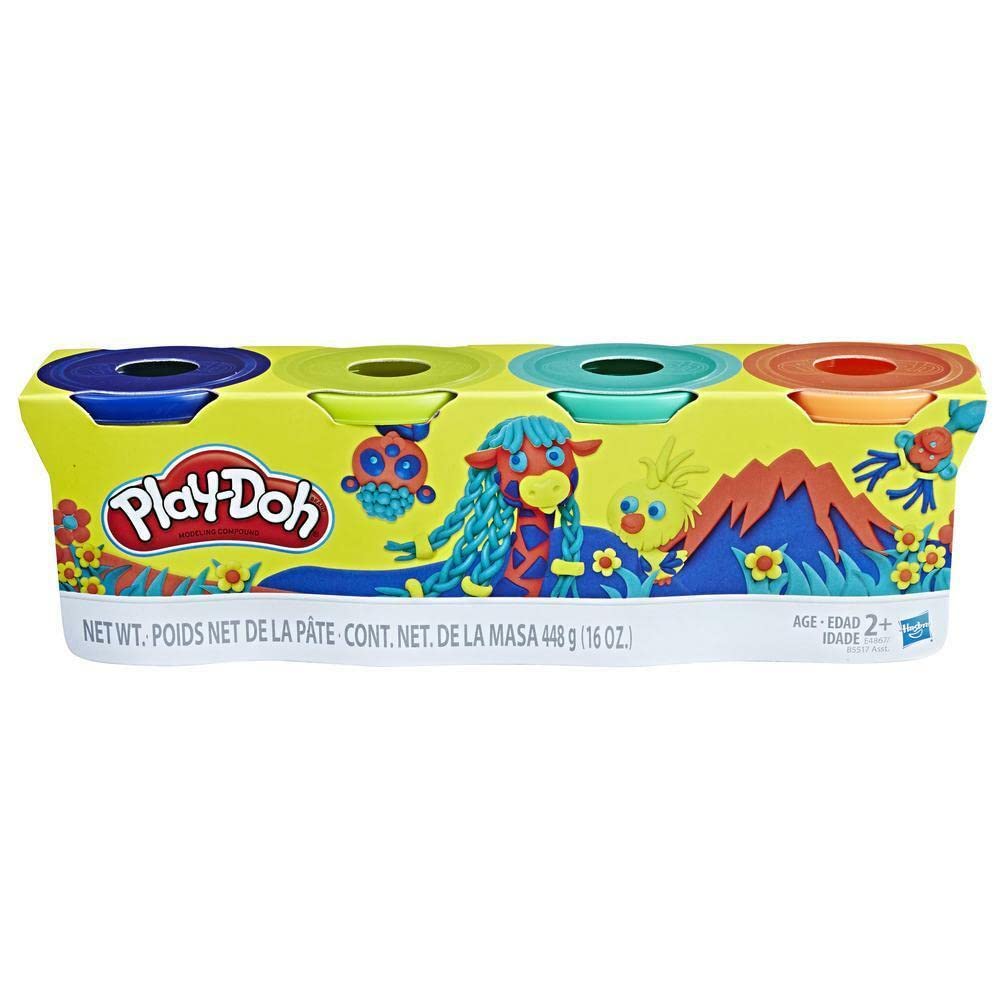 بسته چهار تایی Play-Doh Wild از شرکت Hasbro شامل چهار بشکه چهار اونسی