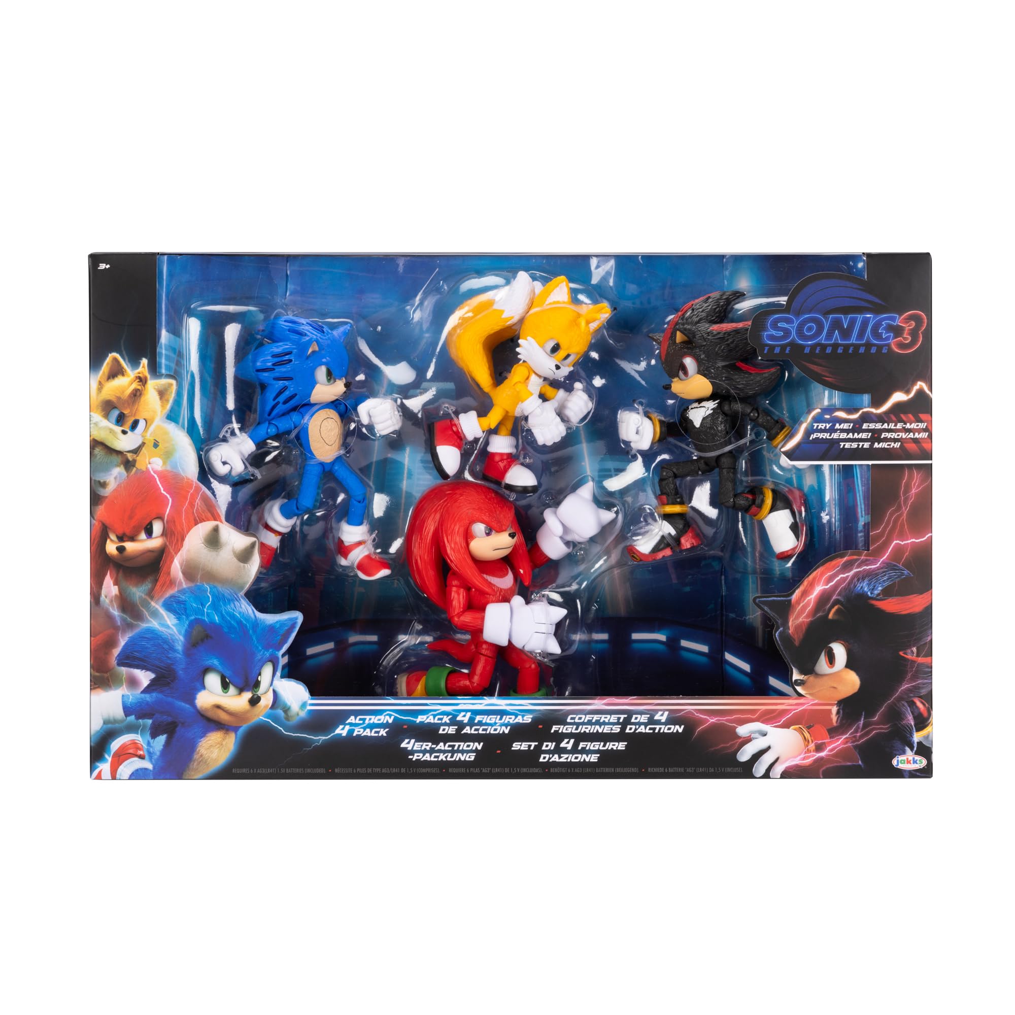 متریکس بسته چندگانه از فیلم SONIC THE HEDGEHOG 3 - عروسک های 5 اینچی