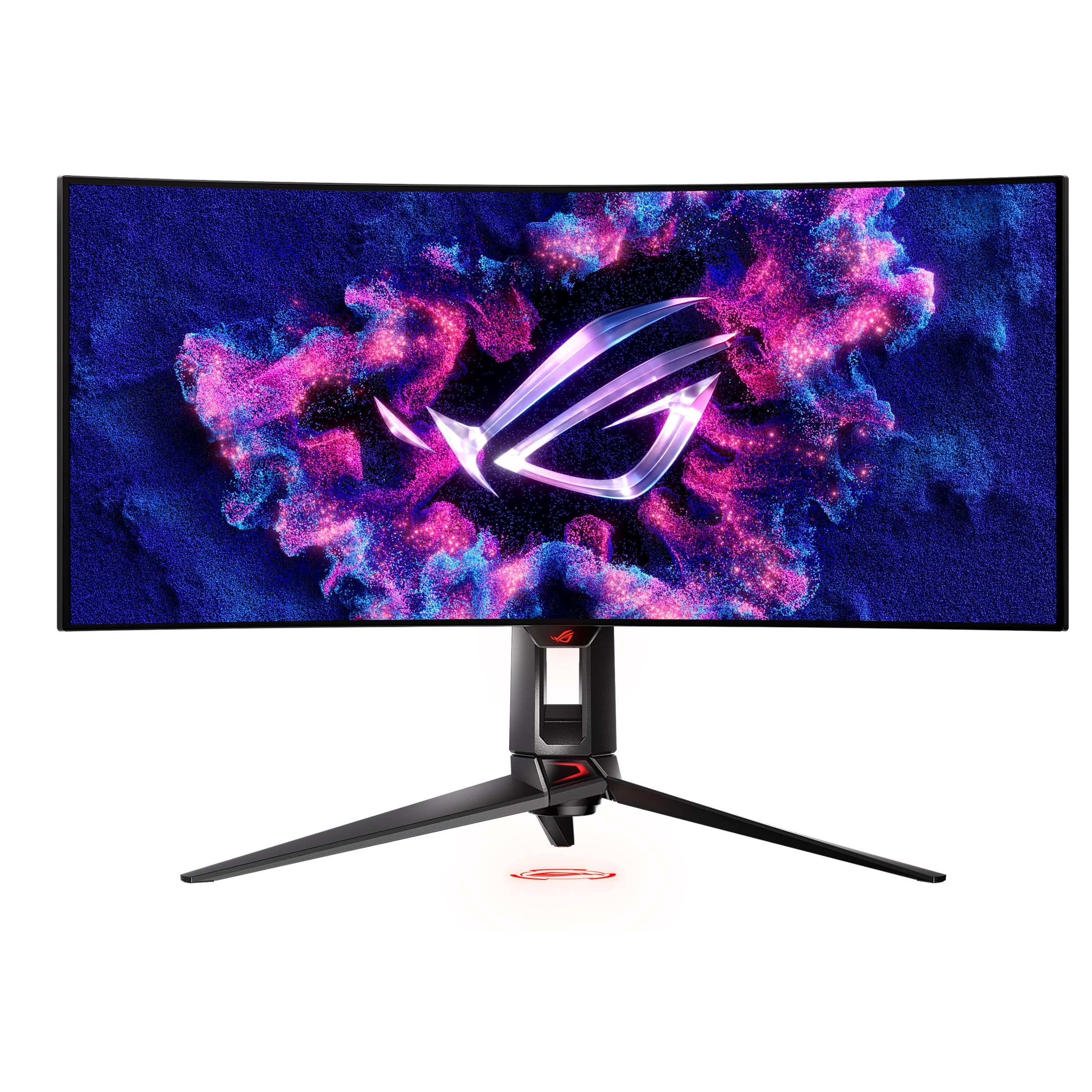 مانیتور بازی ASUS ROG Swift OLED PG34WCDM - پنل منحنی 300R با اندازه 34 اینچ (33.9 اینچ قابل مشاهده، 3440x1440)، 240Hz، 0.03 میلی‌ثانیه (GTG)، سازگار با G-SYNC، سینک حرارتی سفارشی، روشنایی یکنواخت، KVM هوشمند، Type-C 90 وات