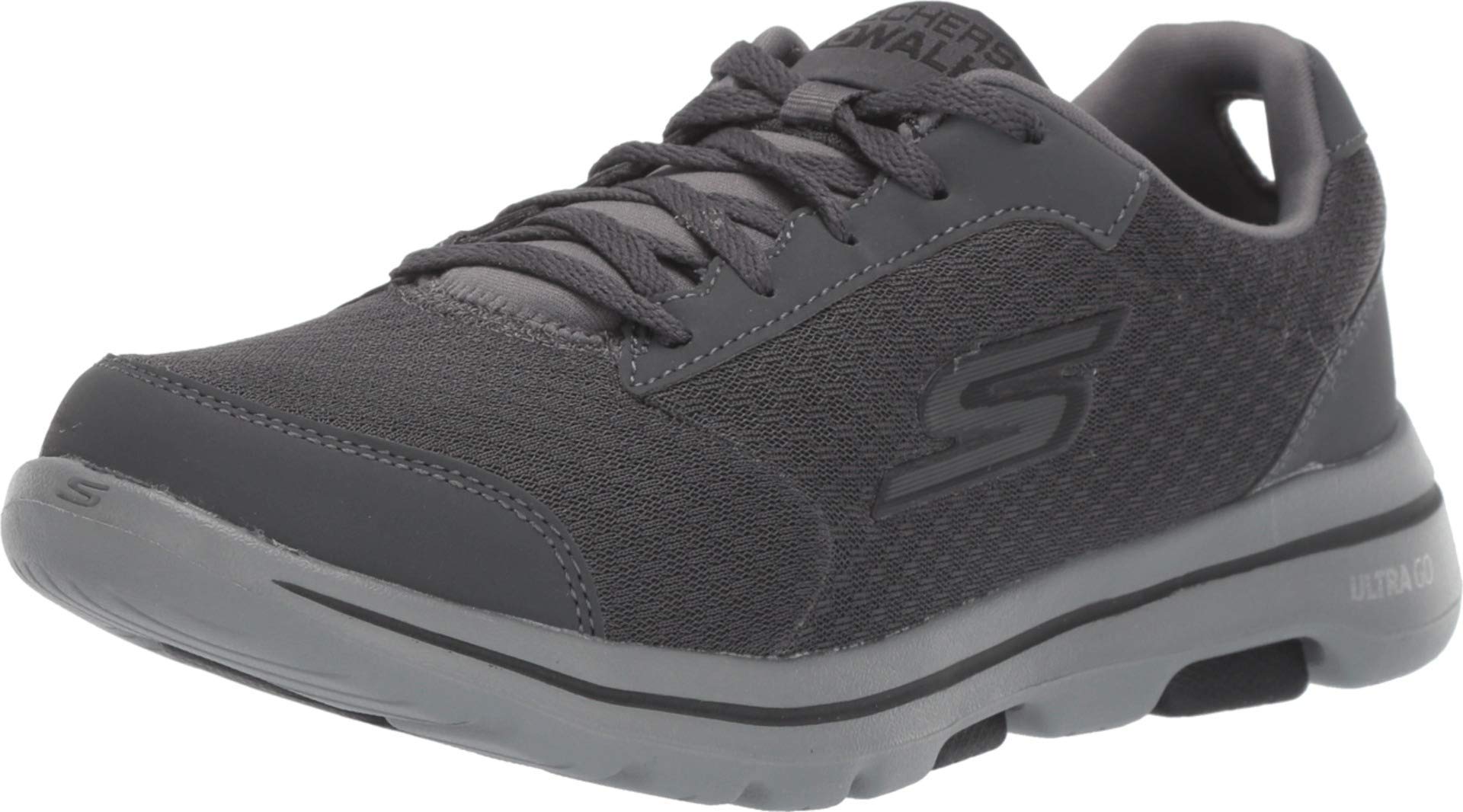 کفش پیاده‌روی مردانه Skechers GoWalk 5 Qualify — رویه توری ورزشی، بنددار، عملکردی، سایز 43 (اروپا)، رنگ زغالی