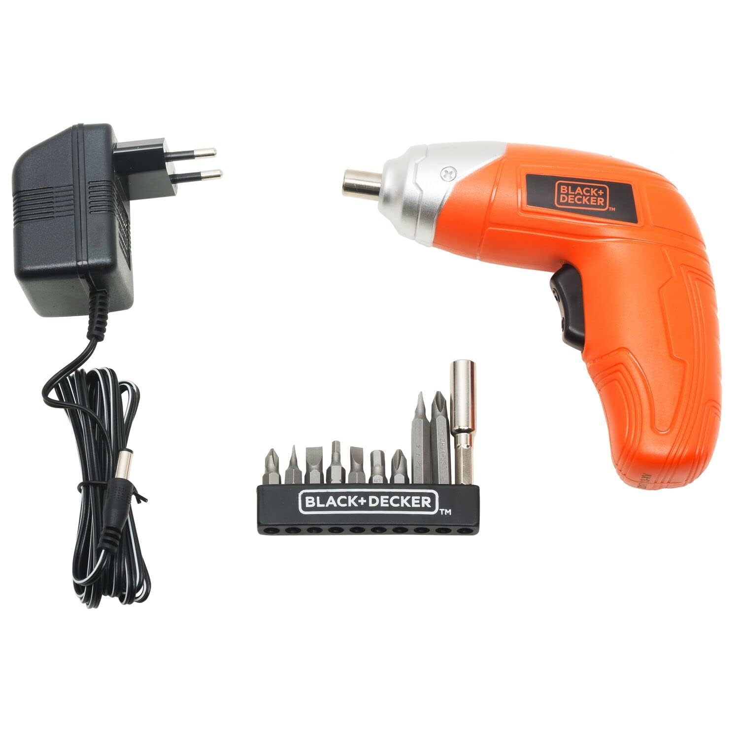 مجموعه پیچ گوشتی بی سیم Black & Decker 3.6 ولت Li-Ion با 10 عدد ست بیت، نارنجی/سیاه - KC3610-B5، گارانتی 2 ساله