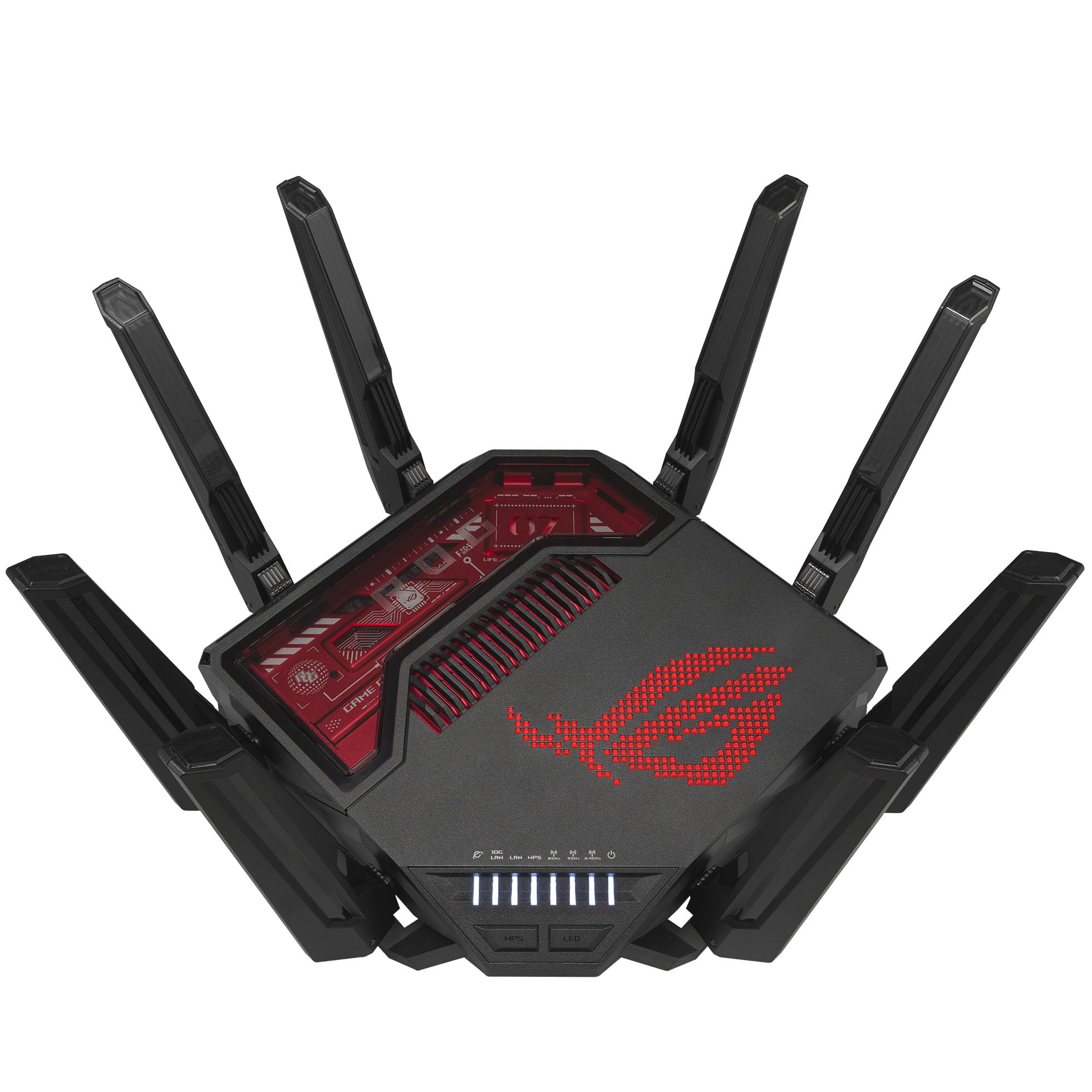 مسعود ASUS ROG Rapture GT-BE19000 Tri-band Gaming Router: WiFi 7, 802.11be, 200+ دستگاه, AiMesh, Mesh WiFi, پورت‌های دوتایی 10G, شناسایی AI WAN, شتابدهنده بازی, شبکه بازی, AURA RGB - مشکی