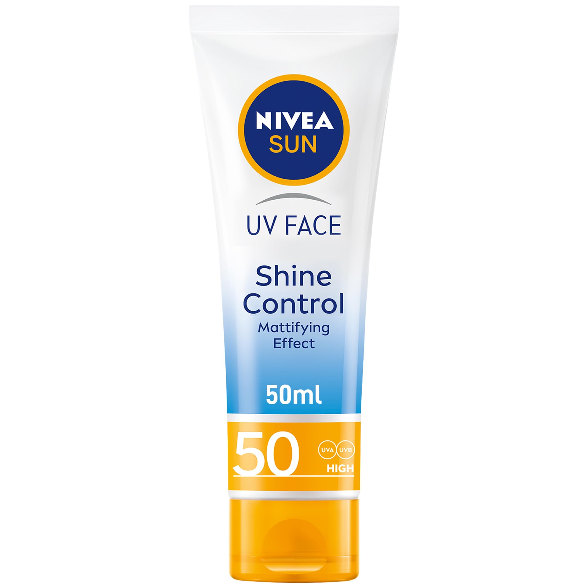 کرم ضد آفتاب NIVEA SUN UV Face Shine Control SPF 50، کرم ضد آفتاب در برابر پرتوهای UVA/UVB و پیری زودرس پوست محافظت می‌کند، ضدآفتاب برای پوست حساس صورت، تیوپ 50 میلی لیتر