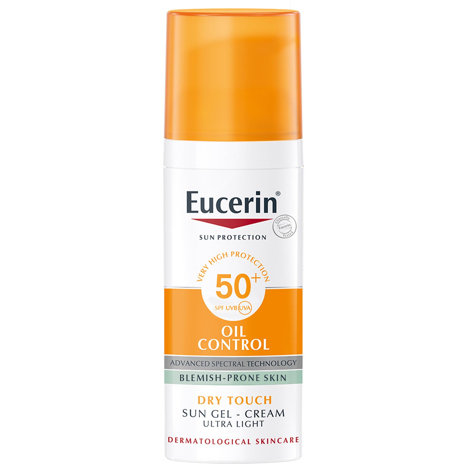 اسپری ضد آفتاب صورت ایوسرین ژل کرم کنترل چربی، لمس خشک، حاوی SPF 50+، حفاظت در برابر UVA/UVB بالا، بافت سبک، مناسب زیر آرایش، برای پوست‌های‌مستعد لک‌های پوستی، حجم 50 میلی لیتر