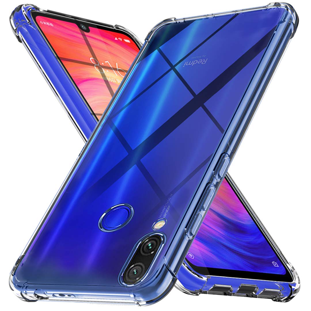 مورد برای Xiaomi Redmi Note 7 Pro / Xiaomi 7 ، الترا [نازک و نازک] مقاوم در برابر خط و خش TPU لاستیک نرم پوست ژله ای محافظ (شفاف) توسط Injoy