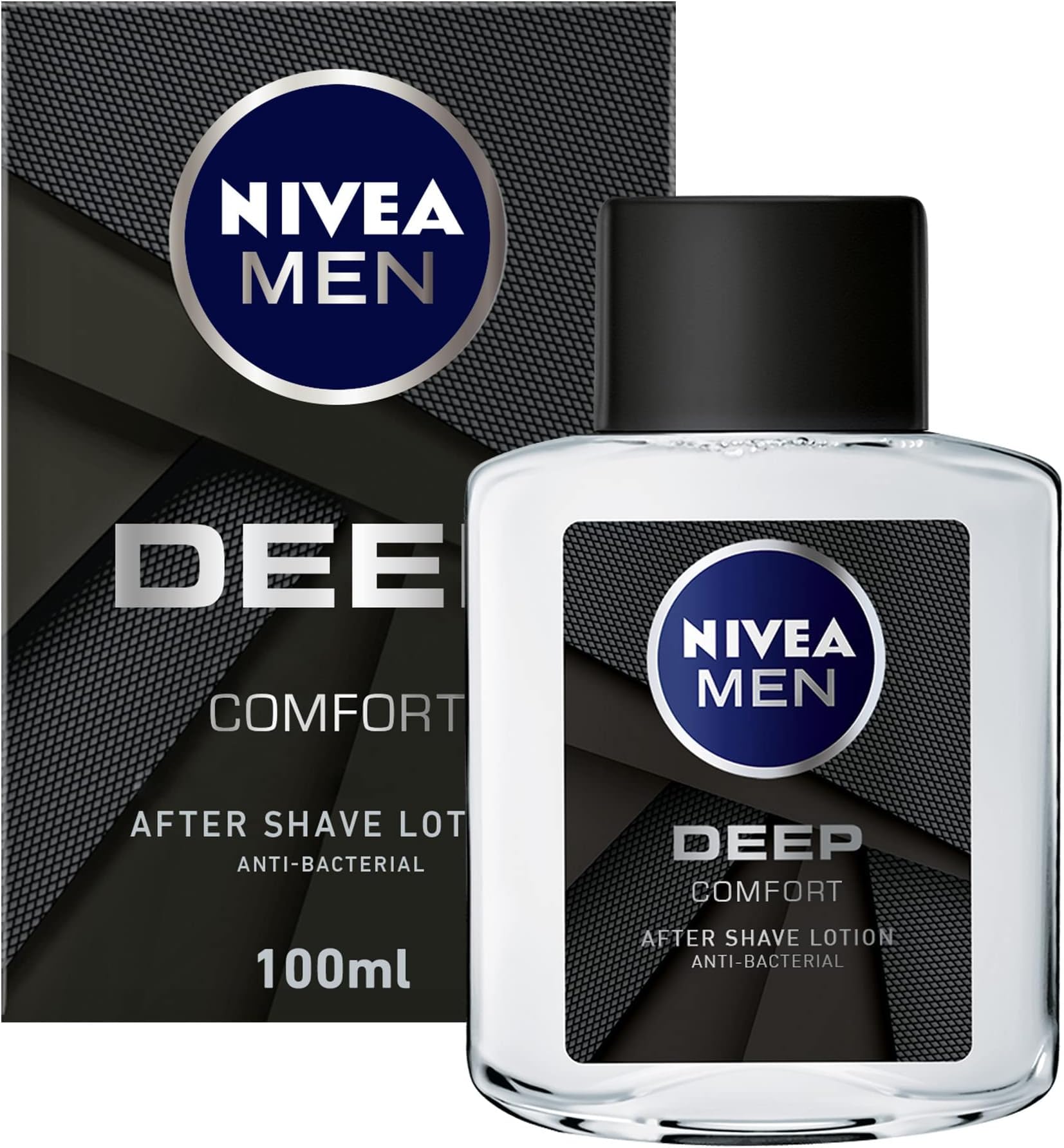 لوسیون پس از اصلاح مردانه NIVEA MEN، عمیق با بوی کربن سیاه ضد باکتریال، حجم ۱۰۰ میلی لیتر