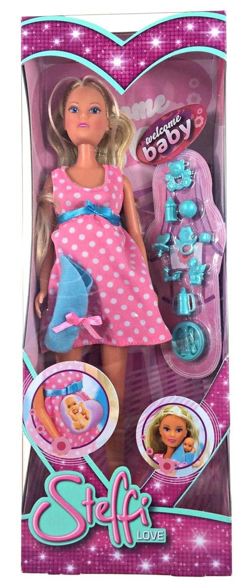 STEFFI LOVE Simba 105733315 Pregnant Dummy Doll 29 cm Baby 5 cm Removable Belly 10 Accessories Included
STEFFI LOVE سیمبا 105733315 عروسک باردار 29 سانتی‌متری بچه 5 سانتی‌متری شکم قابل جدا شدن 10 لوازم جانبی همراه