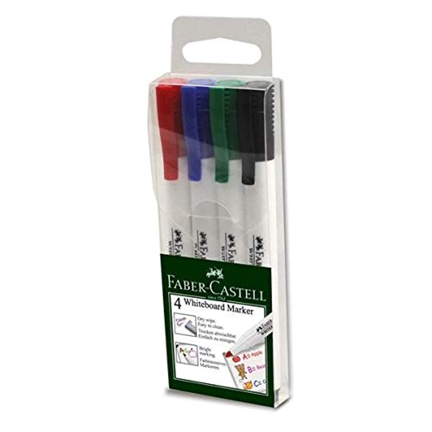 مدادهای نوشتاری Faber-Castell 4 با نوک باریک و ظریف برای تخته سفید (156072) - مجموعه ۴ عددی