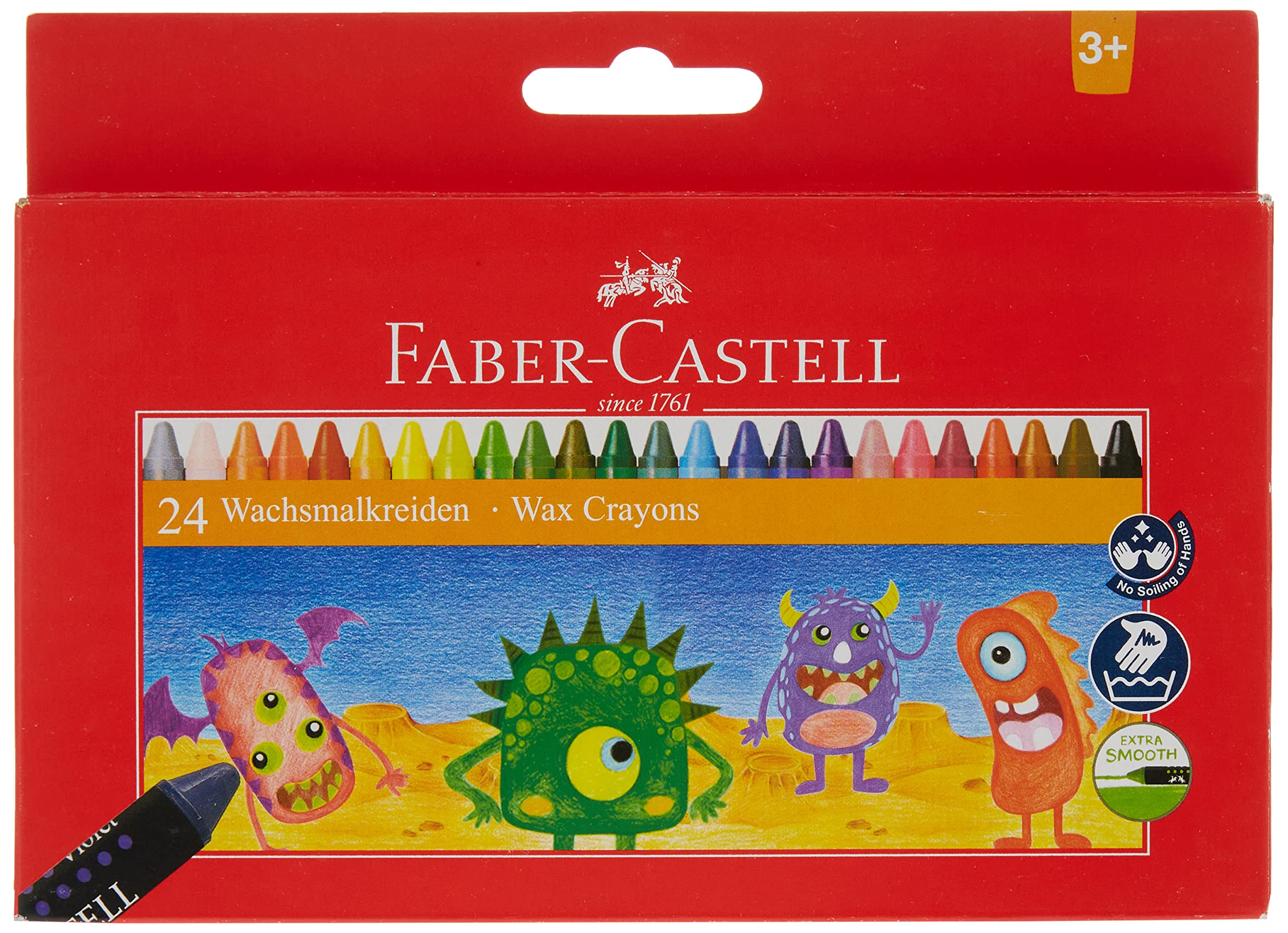 مداد رنگی Faber-Castell 24 رنگ دایره ای 90 میلی متر، 120053، 24 رنگ گوناگون