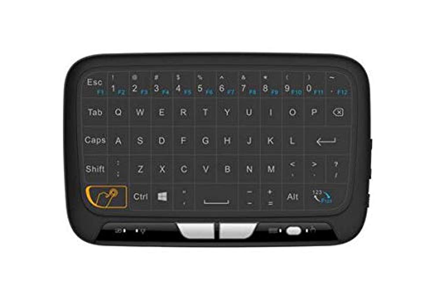 SKEIDO 2.4GHz مینی کیبورد بی‌سیم و مجموعهٔ ماوس با ترک‌پد، ریموت کنترل شارژی H18 برای باکس تلویزیون هوشمند Google Android، کامپیوتر (PC)، لینوکس، HTPC، IPTV، XBMC، ویندوز