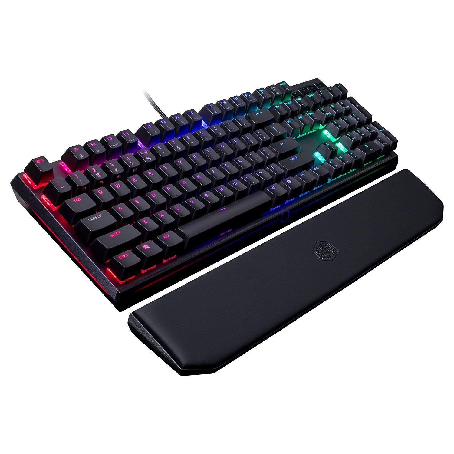 کیبرد بازی مکانیکال Cooler Master MasterKeys MK750 RGB LED، Cherry MX Red، رنگ‌های RGB LED، سایز کامل، استراحت دست | MK-750-GKCR1-AE