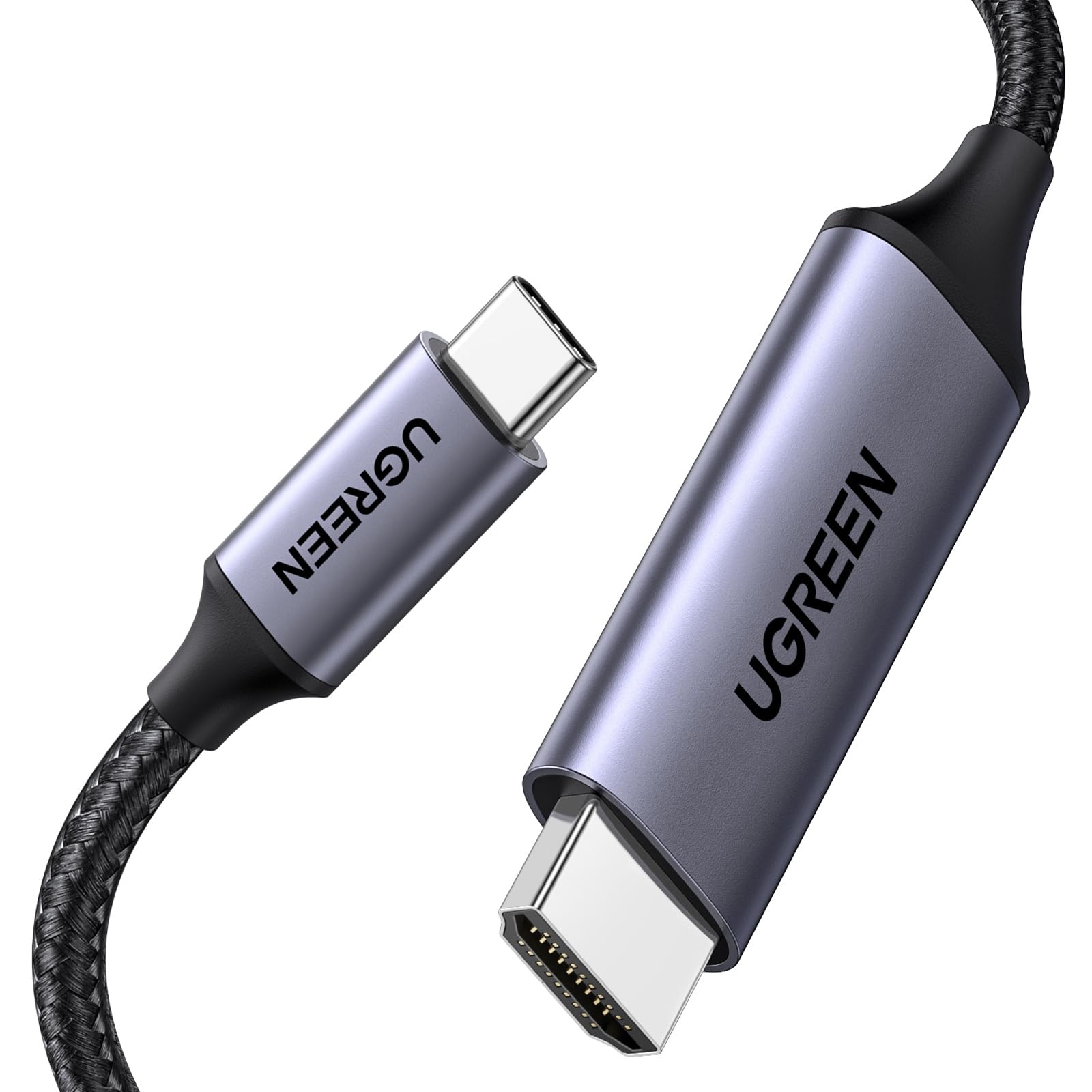 کابل یوجین USB C به HDMI 2M ، USB 3.1 نوع C به HDMI 4K 60Hz ، آداپتور UHD برای آیفون سری ۱۷/۱۶ ، آیپد ۱۰/پرو/ایر/مینی ، سامسونگ سری S24 / سری S23 / گلکسی Z ، مک‌بوک پرو ، دل اکسپس ، هوآوی P60 Pro