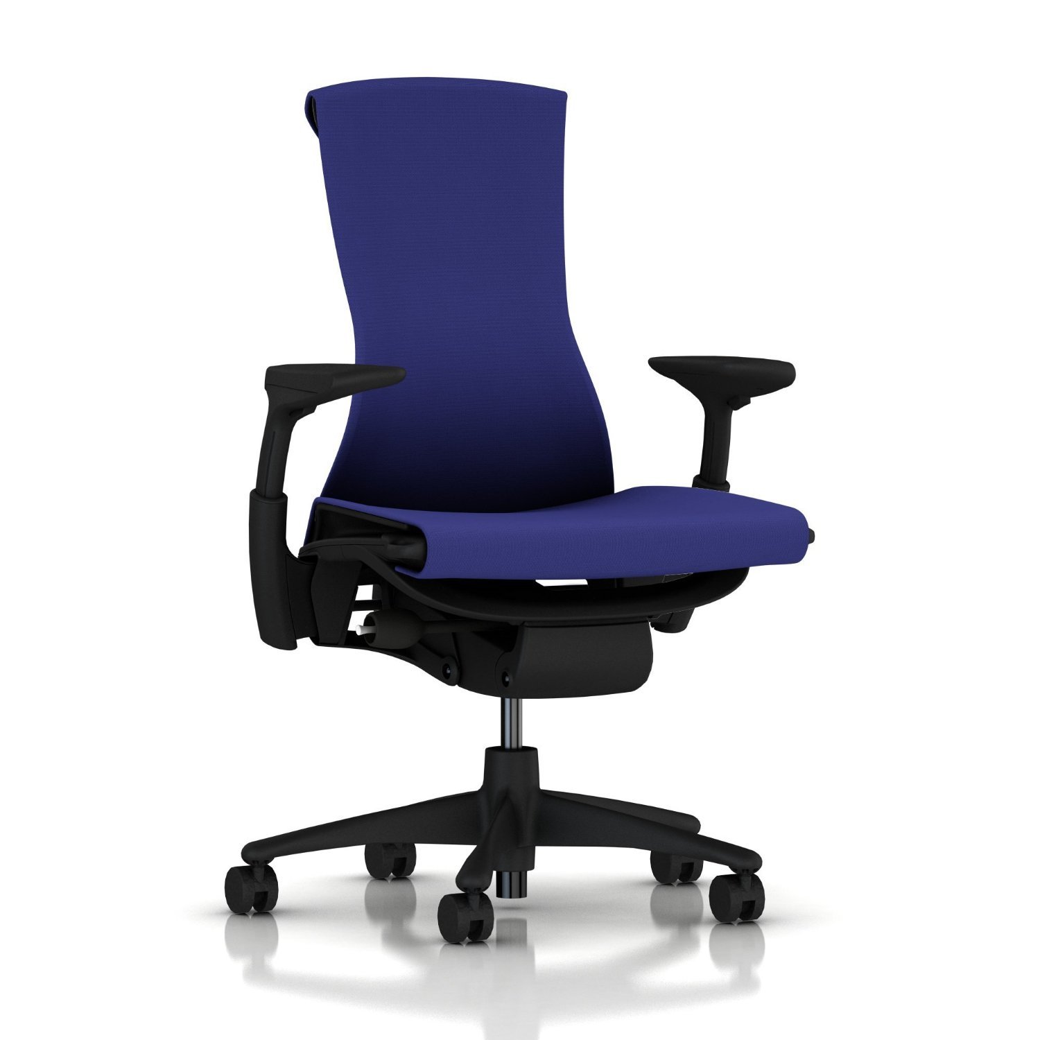 صندلی اداری ارگونومیک Herman Miller Embody | دسته‌های کاملاً قابل تنظیم و چرخ‌های مخصوص فرش | ریتم ایریس