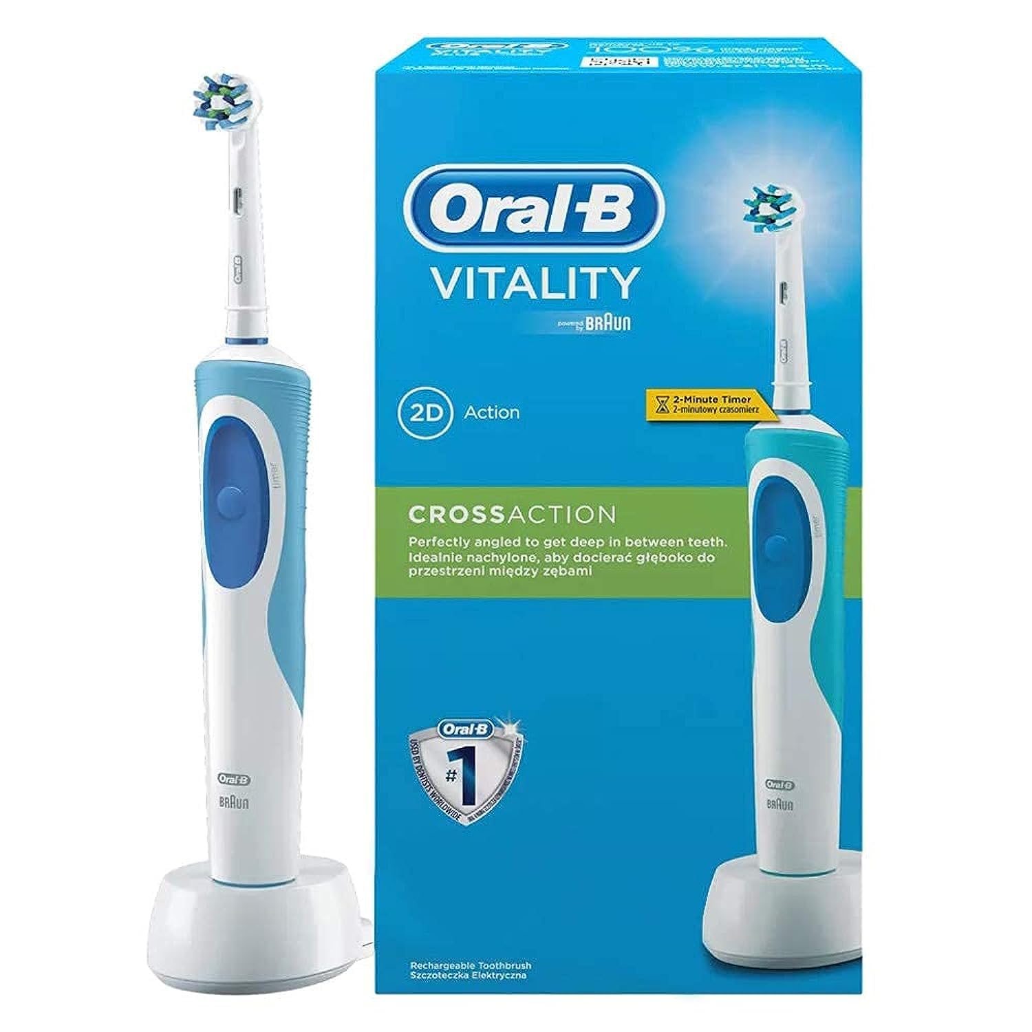 مسواک برقی شارژی Oral-B Vitality (با پلاگ 3 پین امارات) جعبه D12