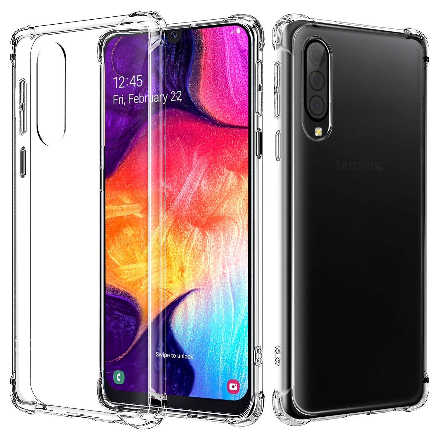 پوشه ضد ضربه شفاف همراه با گوشه‌های محافظ برای Samsung Galaxy A50S / A30S / A50 از Nice.Store.Uae