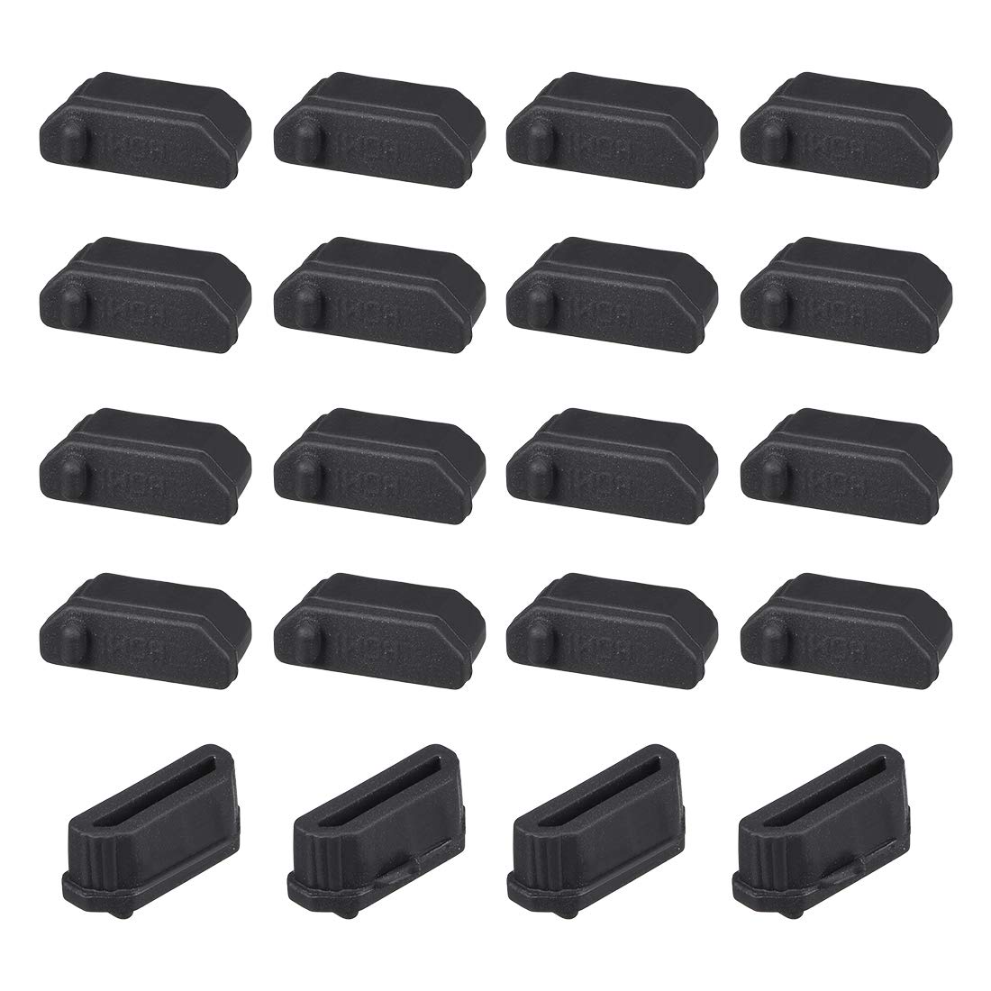 20 تا درپوش سیلیکونی ضد گرد و غبار HDMI برای پورت زنانه 11 میلیمتر × 1.3 میلیمتر، رنگ مشکی