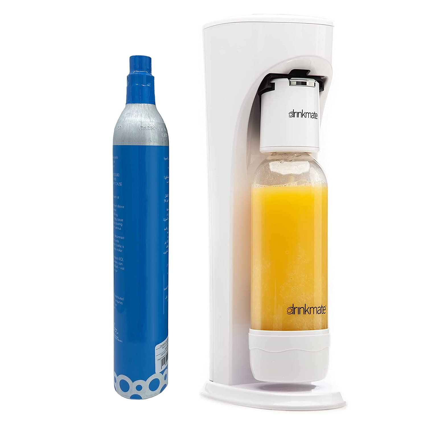 دستگاه آب گازدار و سودا ساز DrinkMate با سیلندر CO2 60 لیتری (سفید کلاسیک)