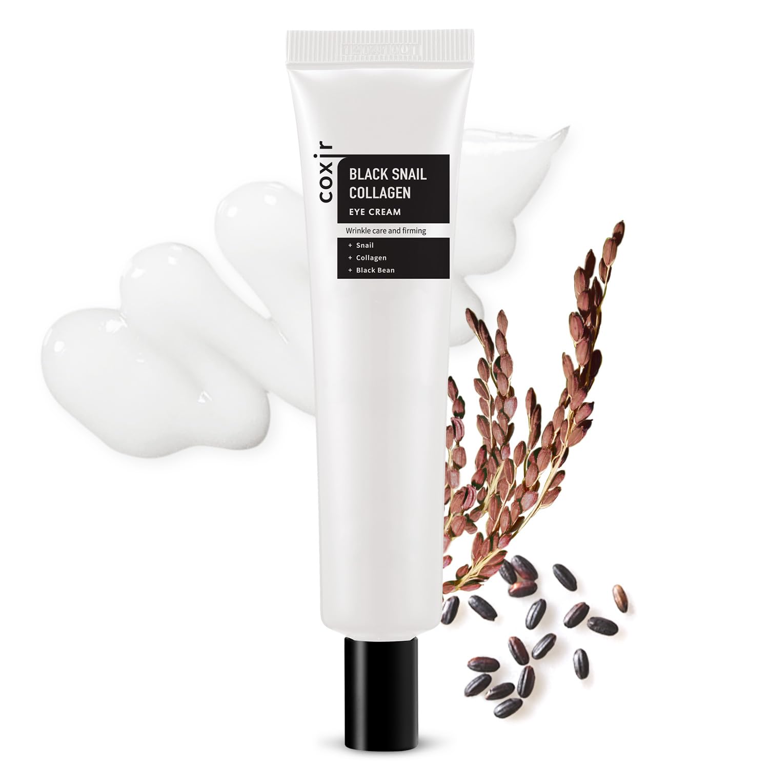 کرم چشم ککسیر مداوم محصولات SNAIL COLLAGEN EYE CREAM با برنج سیاه، افزایش موکزین خرچنکر، نیاسینامید و کلاژن، مناسب برای تقویت، کاهش توری و حلقه‌های تیره چشم، بسیار مناسب برای هدایای کریسمس، بدون آزمایش بر روی حیوانات [۳۰ میلی‌لیتر/۱.۰۱ اونس]
