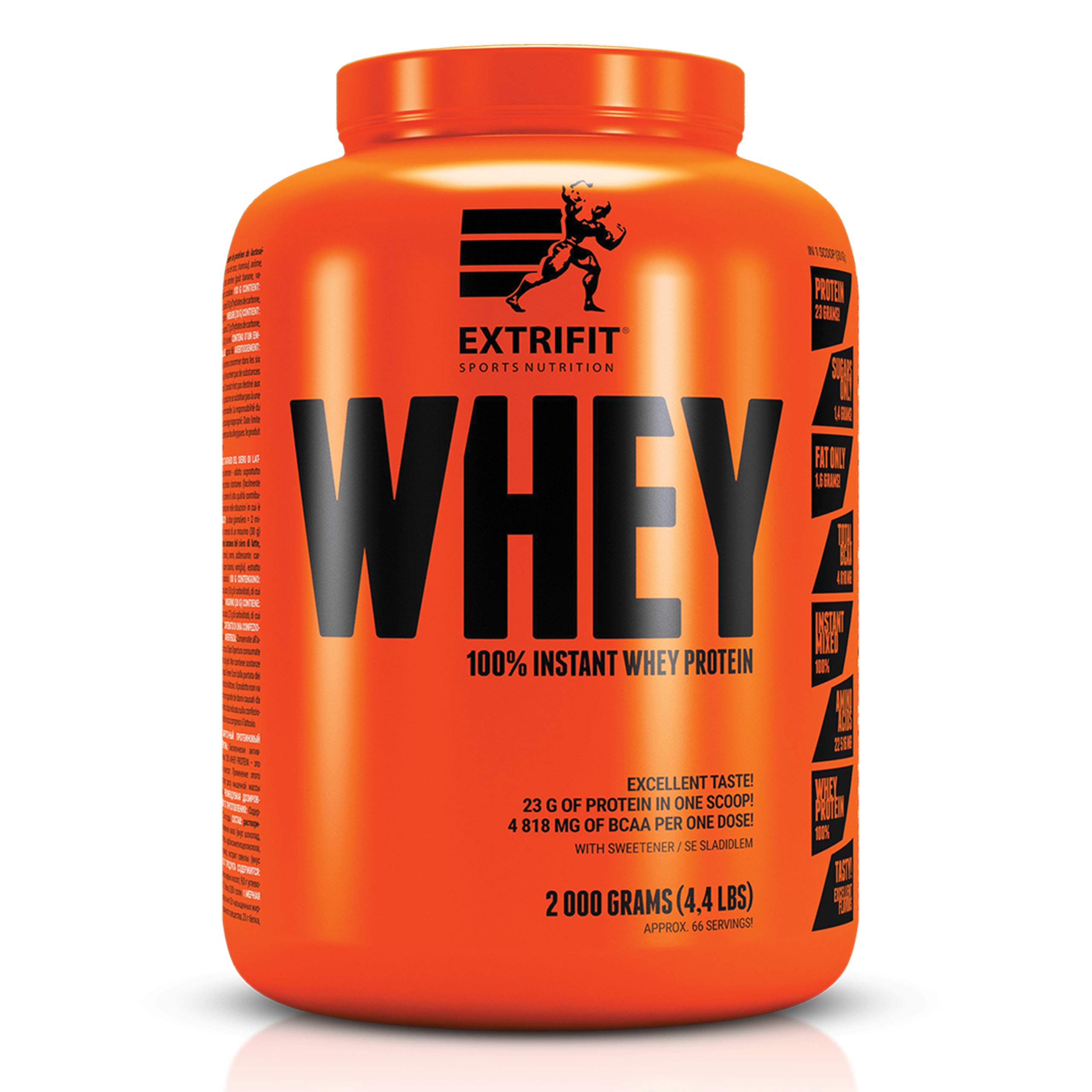 پروتئین وی ۱۰۰٪ EXTRIFIT | ۲۳ گرم پروتئین اروپایی در هر پرتکرار | شکلات، ۲ کیلوگرم