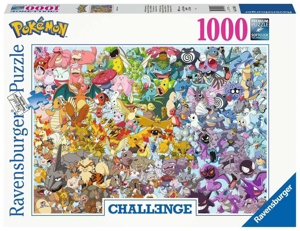 پازل 1000 تکه چالش Ravensburger Pokémon برای بزرگسالان و کودکان 12 سال به بالا واحد پوکمون تک تک 1000 تکه