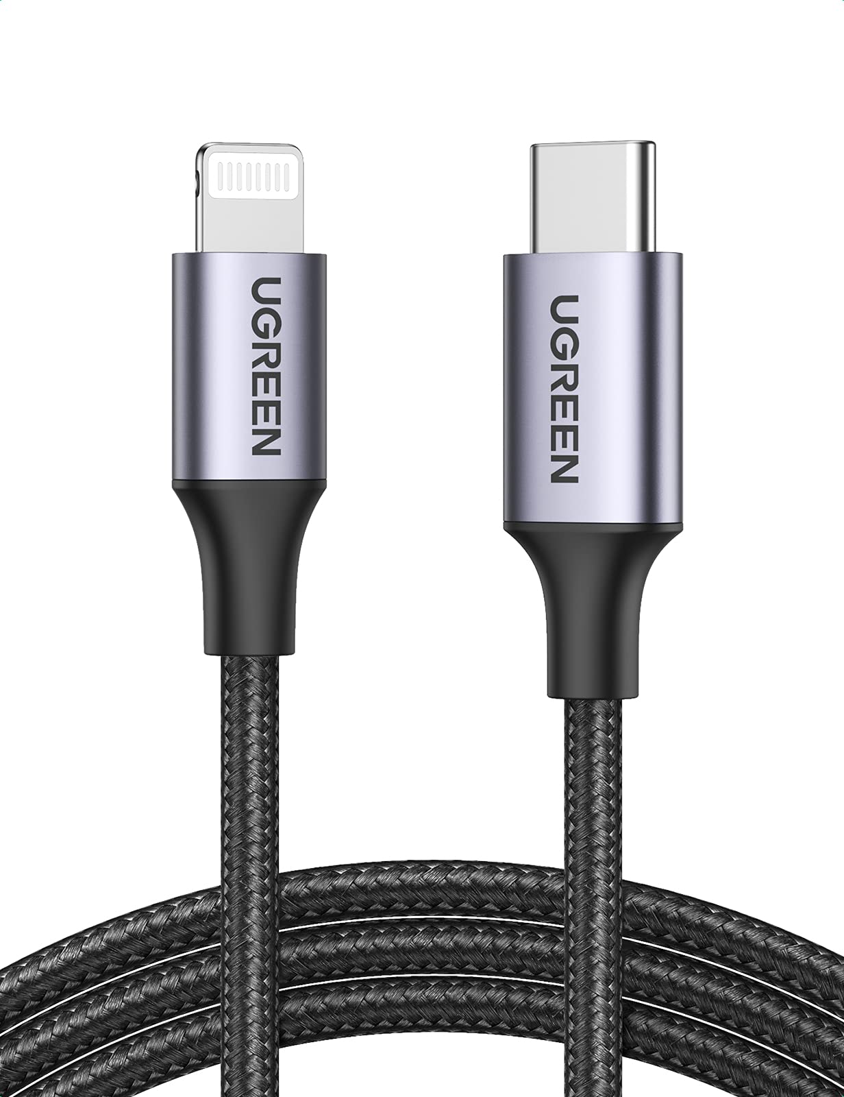 کابل UGREEN Lightning 2M [MFi Certified] 2.4A، کابل شارژر iPhone USB A به کابل Lightning تحویل قدرت PD 20W، سازگار با iPhone 14/14 Pro/Plus/Pro Max، 6-13 تمامی سری‌ها، iPad