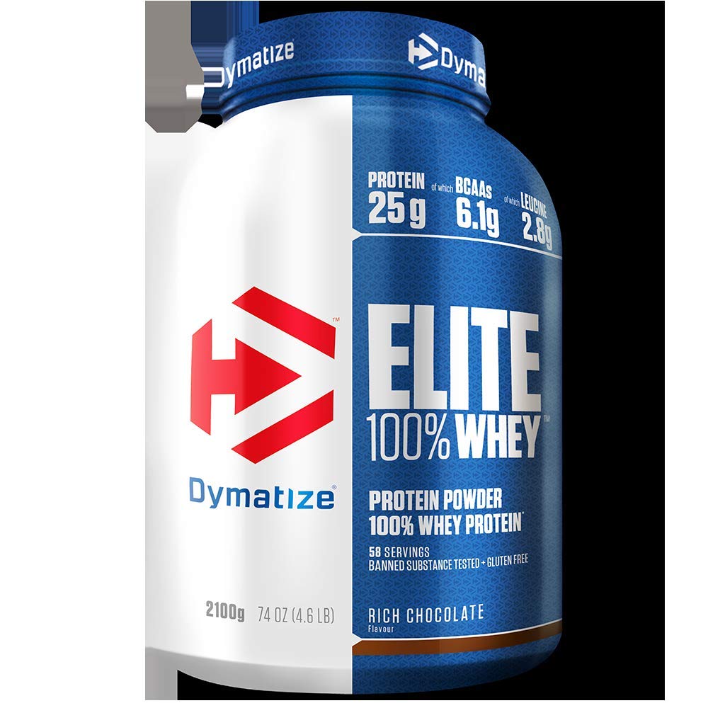 پودر پروتئین وی 100 درصدی Dymatize Elite 4.6 پوند شکلاتی غنی