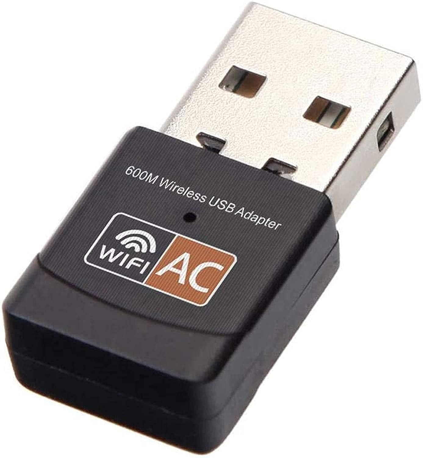 آداپتور WiFi USB XVZ، آداپتور بی‌سیم دو بانده 600 مگابیت بر ثانیه 2.4 گیگاهرتز / 5 گیگاهرتز، کارت شبکه بی‌سیم کوچک WiFi دانگل برای لپتاپ / دسکتاپ / کامپیوتر شخصی، پشتیبانی از ویندوز 10/8/8.1/7/Vista/XP/2000، مک او اس X 10.6-10.13