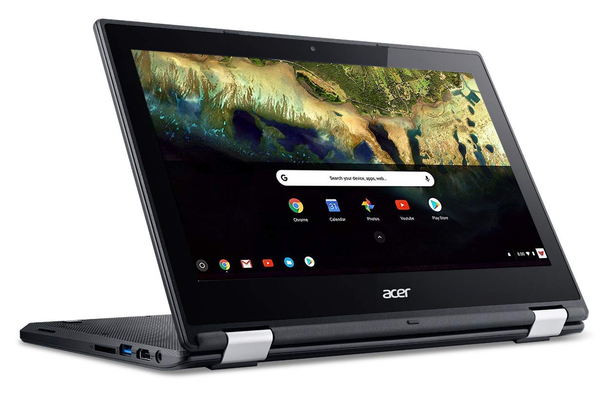لپ‌تاپ قابل تبديل Acer (بازسازی‌شده) Chromebook R 11، سلرون N3060، صفحه نمایش لمسی HD 11.6 اینچی، 4 گیگابایت DDR3L، 32 گیگابایت eMMC، C738T-C7KD ابعاد 11-11.99 اینچ