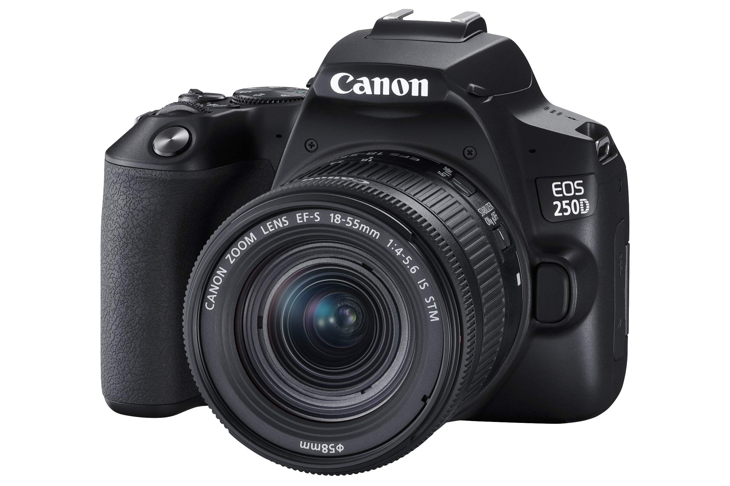 کانن EOS 250D + لنز کانن EF-s 18-55 میلی‌متر f/4-5.6 IS STM - واحد پایه سیاه 18-55 IS STM
