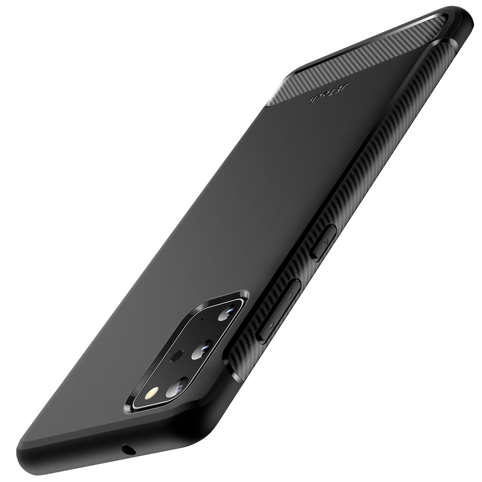 کاور نازک JETech برای Samsung Galaxy S20 5G (2020)، کاور نازک تلفن با جذب شوک و طراحی فیبر کربن (سیاه)