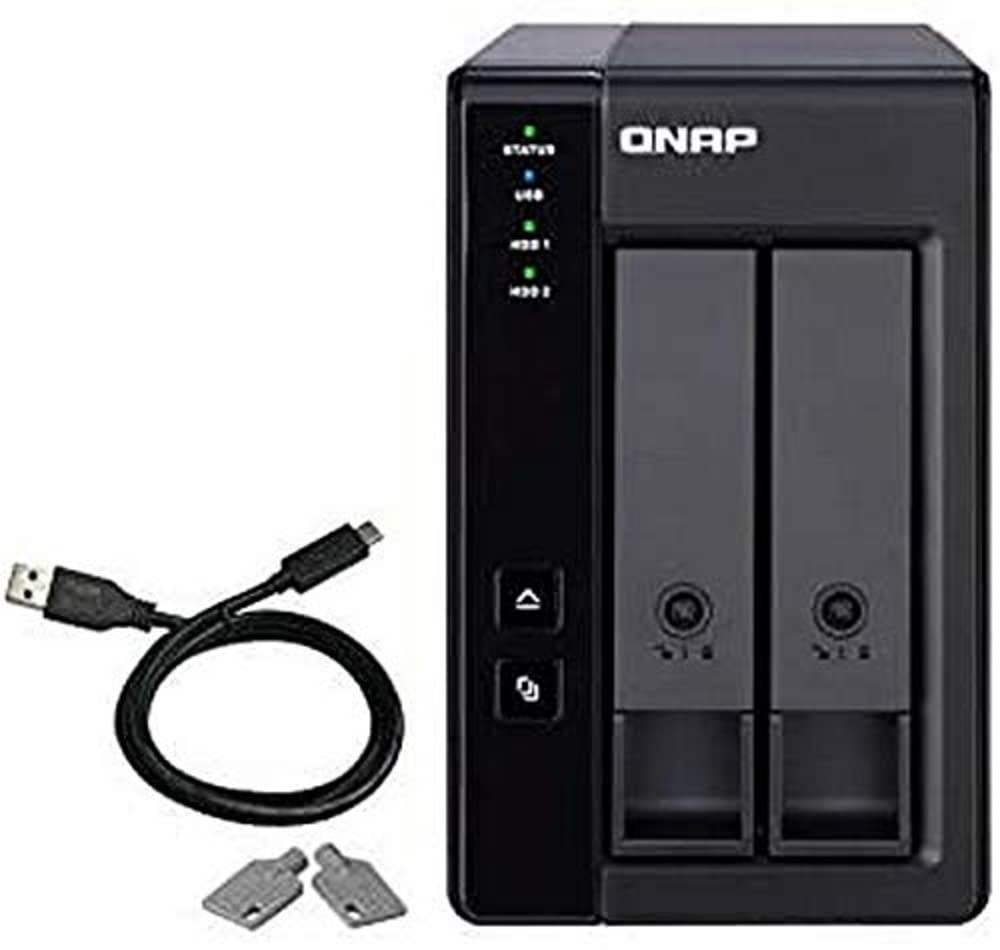 QNAP TR-002 2 Bay دسکتاپ NAS Expansion - استفاده اختیاری به عنوان یک دستگاه ذخیره‌سازی مستقیم