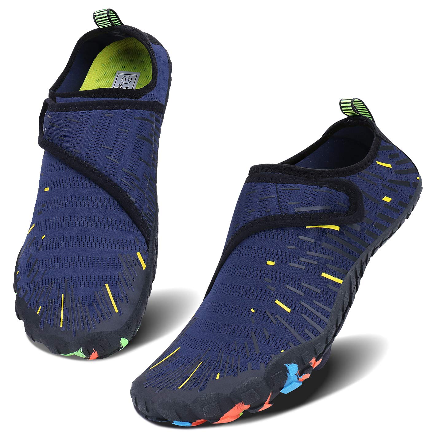 JointlyCreating Men Women Water Sports Shoes Slip-on Quick Dry Aqua Swim Shoes for Pool Beach Surf Walking Water Park, 1blue, 9 Women/7.5 Men 43/44.5 EU 4dark Blue