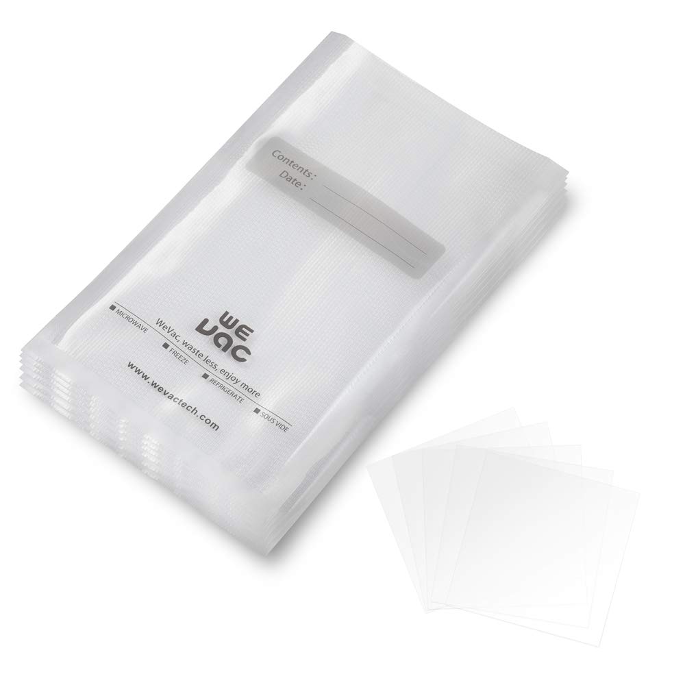 بسته‌های محافظ وک 100 عددی 6x10 اینچ برای نگهدارنده غذا، طرد وسطن. دوام تجاری، بدون بیسفنول-A، با کارایی بالا، عالی برای ذخیره‌سازی خالی، آماده‌سازی غذا یا سووید 6x10 اینچ 100 عدد