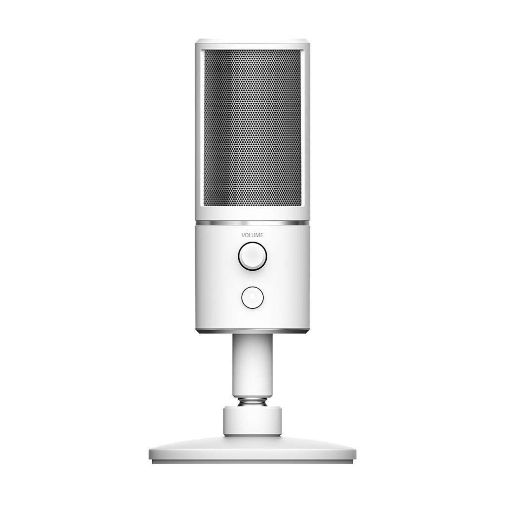 میکروفون دسکتاپ USB استریمینگ کاردیوئید کاندنسر Razer Seiren X - رنگ سفید جیوه
