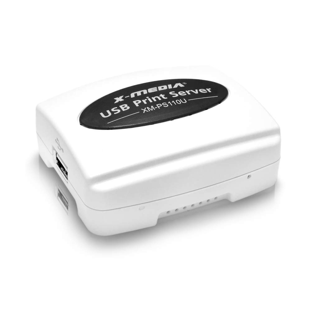 سرور چاپ اترنت USB XM-PS110U X-MEDIA با سرعت 10/100Mbps و 1 پورت، سرور چاپ شبکه پورت USB 2.0