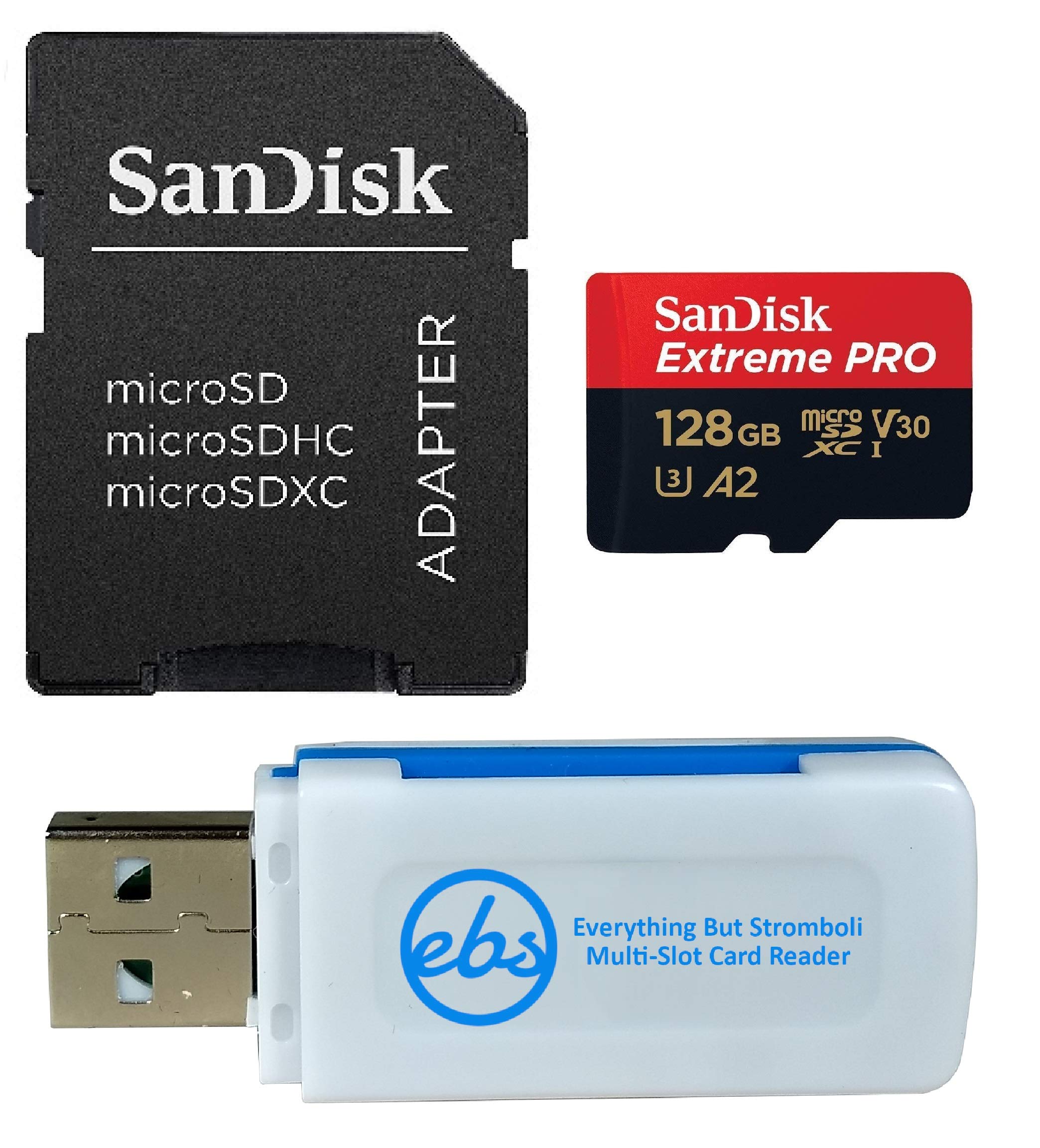 بسته‌ی کارت حافظه SanDisk Micro SD Extreme Pro همراه با دوربین فیلمبرداری اکشن DJI Osmo (GN6MA) Class 10، UHS-1، U3، 4K، Plus (1) همه چیز به جز Stromboli (TM) SD، MicroSD Card Reader