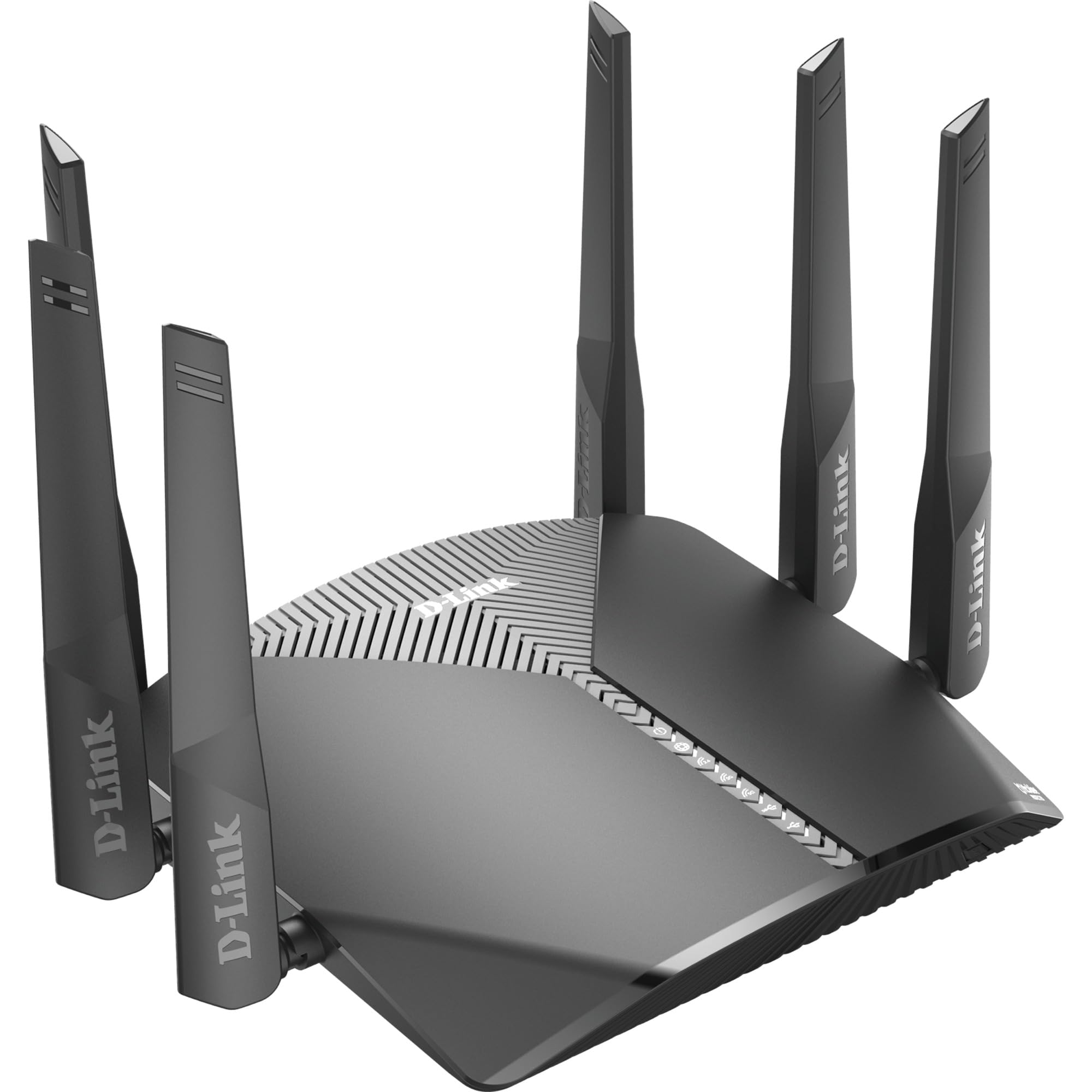 D-Link DIR-3060، مسیریاب بازی هوشمند Wi-Fi EXO AC3000، سه بانده، 802.11 AC Wave 2 با MU-MIMO، WAN گیگابیت، 4 x LAN گیگابیت، سازگار با Alexa، مسیریاب بازی سیاه AC3000 Tri-band AC3000