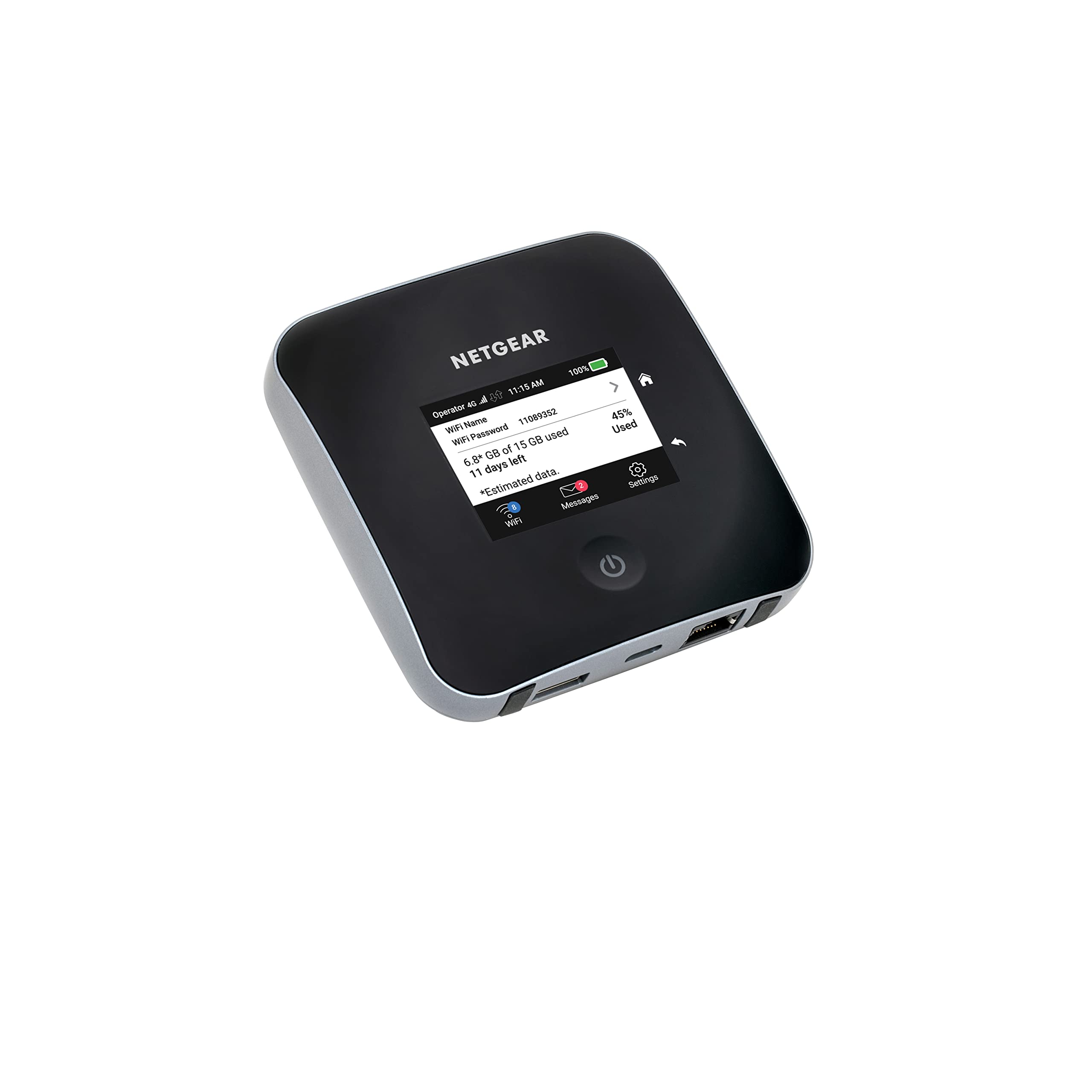 ریلس موبایل NETGER، روتر 4G Nighthawk M2، روتر 4G LTE MR2100 - سرعت دانلود تا 2Gbps | اتصال وای فای تا 20 دستگاه | ایجاد یک WLAN در هر مکان | قابلیت استفاده با هر کارت SIM هات‌اسپات 4G Nighthawk 2 Gbps