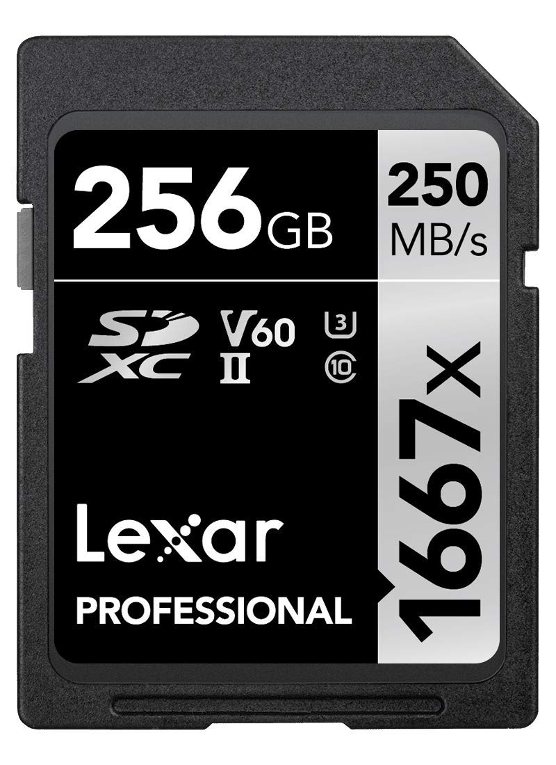 کارت حافظه Lexar Professional 1667x SD 256GB، کارت حافظه SDXC UHS-II، سرعت خواندن تا 250 مگابایت بر ثانیه، نوشتن 120 مگابایت بر ثانیه، کلاس 10، U3، V60 برای عکاس حرفه‌ای، فیلم‌بردار، علاقمند(LSD256CB1667)