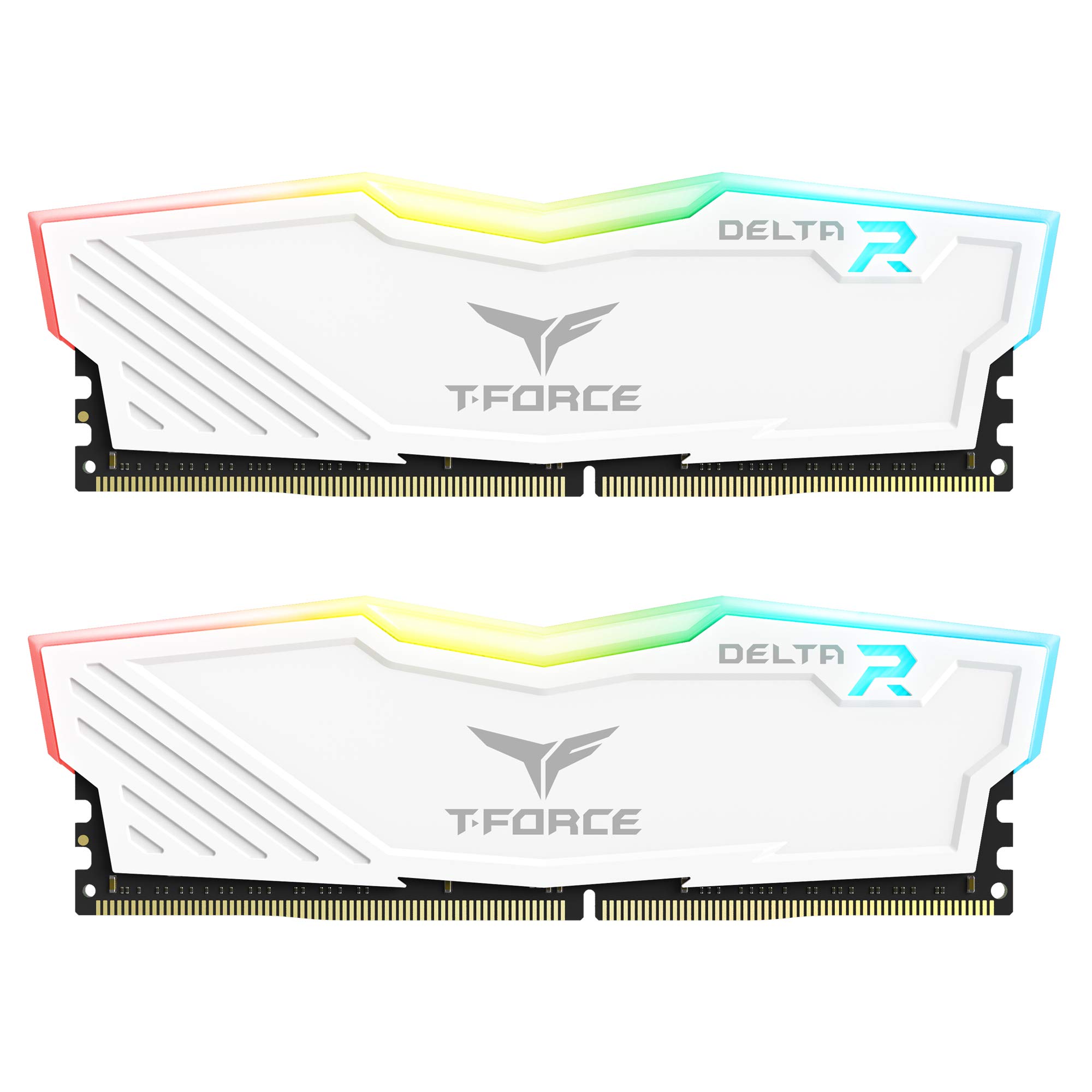 ترجمه: ماژول حافظه رم دسکتاپ TEAMGROUP T-Force Delta RGB DDR4 با ظرفیت 16 گیگابایت (2x8 گیگابایت) با سرعت 3200 مگاهرتز (PC4-25600)، CL16 - رنگ سفید مدل TF4D416G3200HC16CDC01 16 گیگابایت (2x8 گیگابایت) - سفید